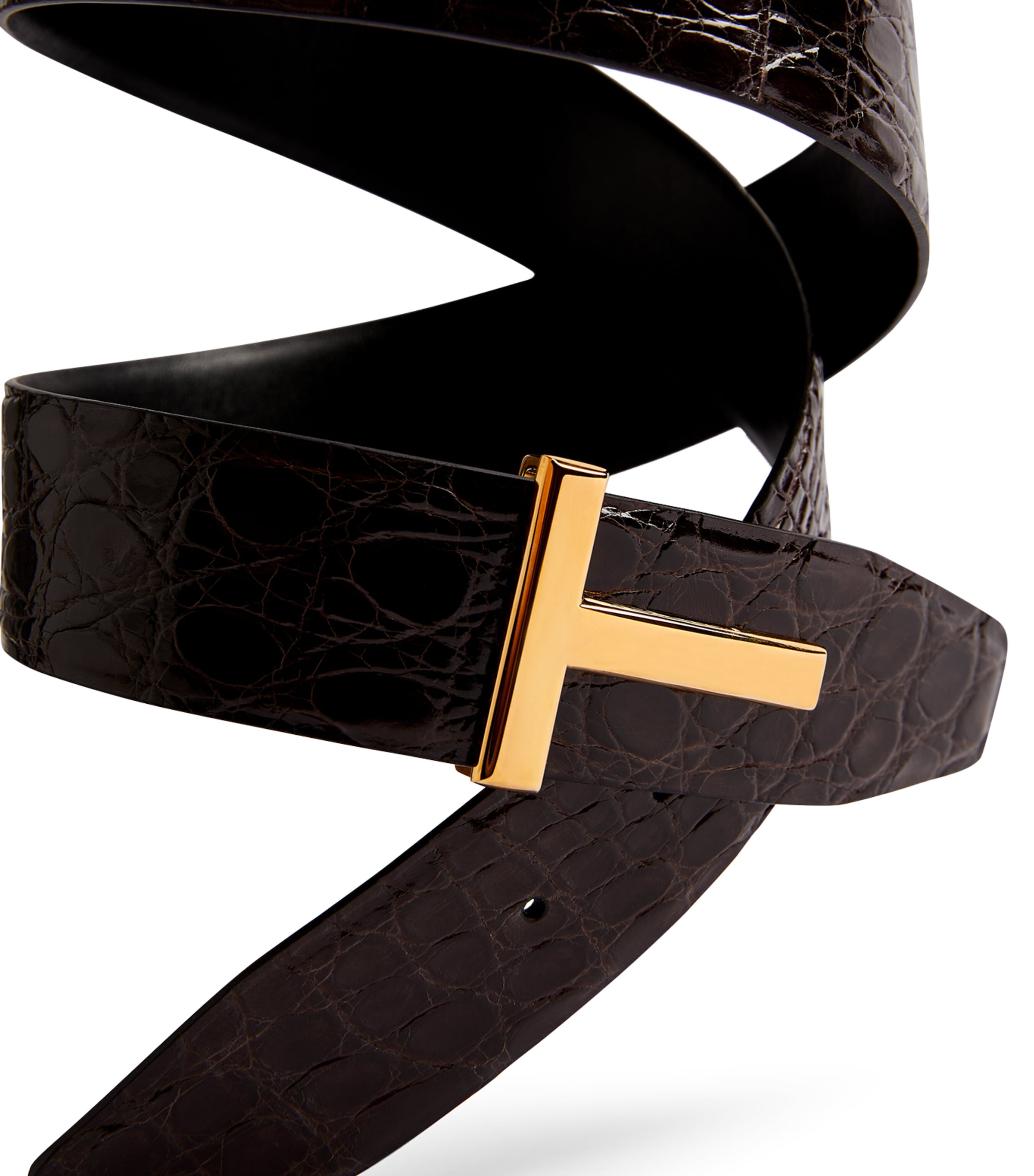 TOM FORD Leather Reversible T Icon Belt | Harrods UK