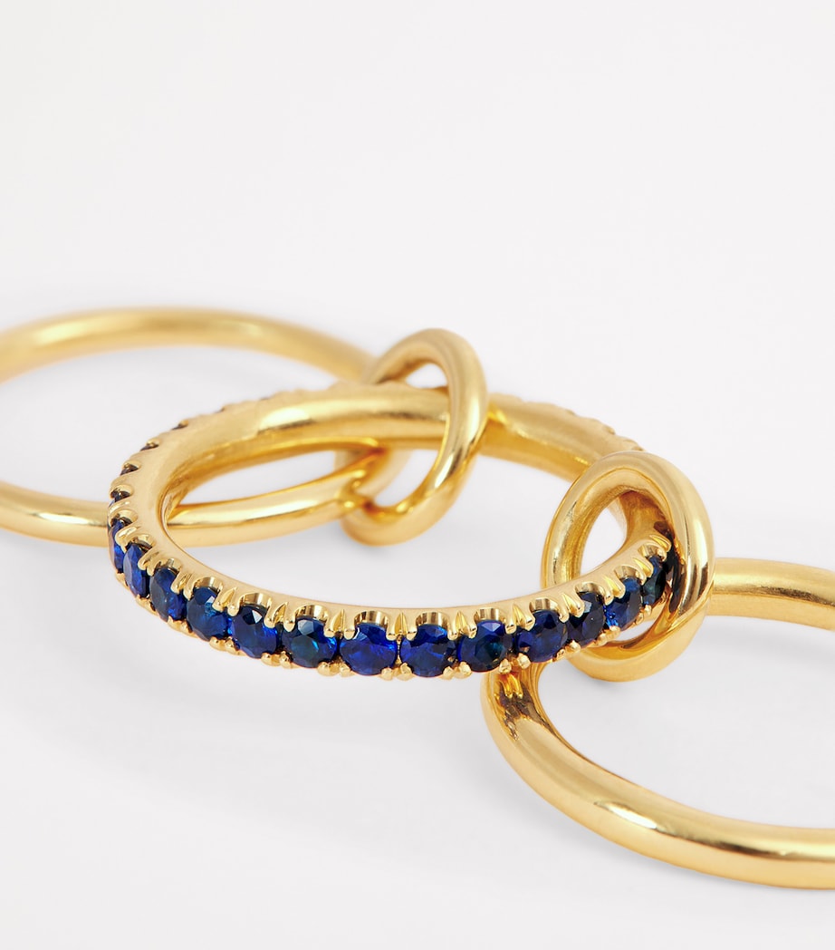 Yellow Gold and Sapphire Petunia Ring YELLOW GOLD Image 4
