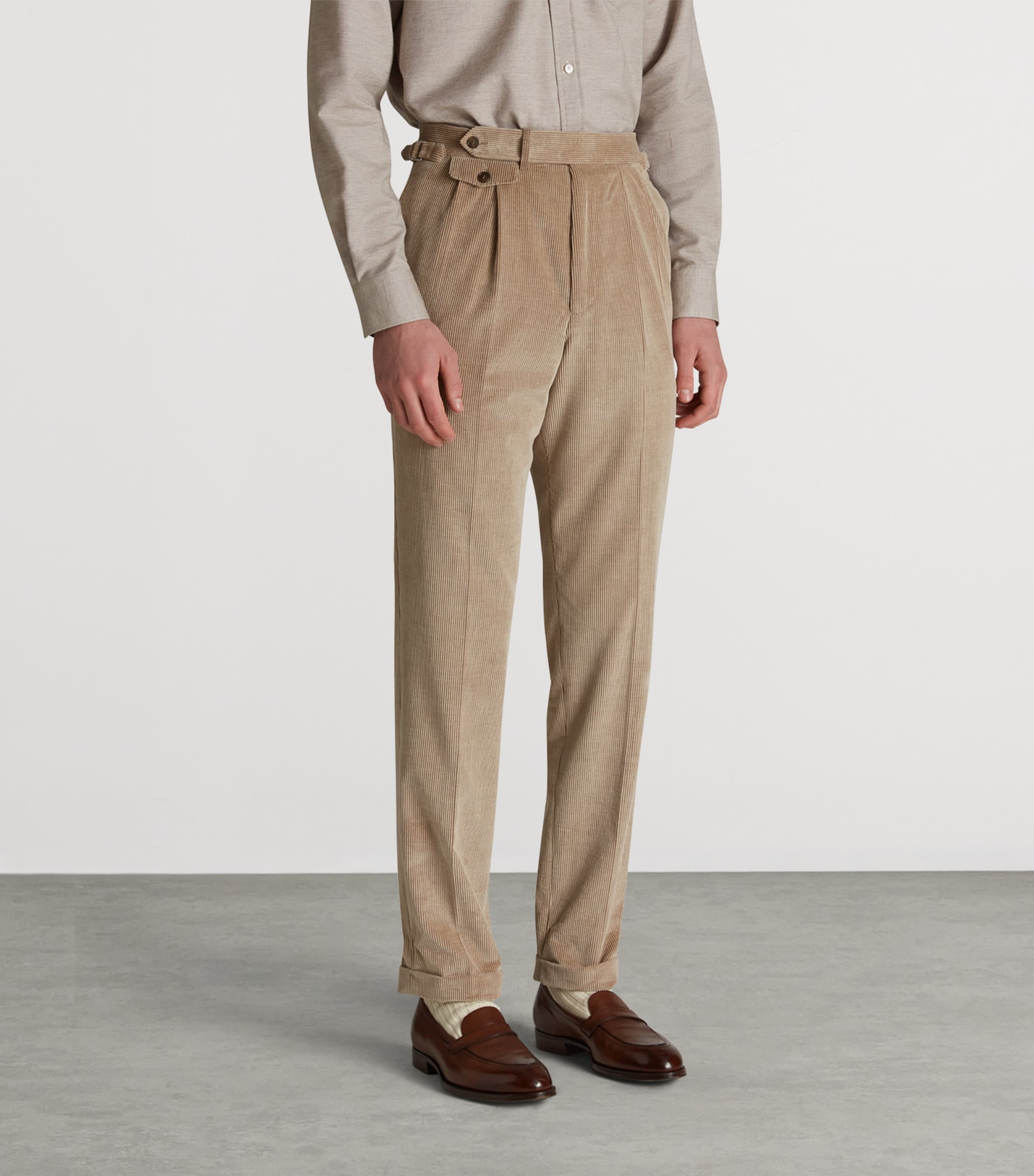 Cotton-Cashmere Corduroy Trousers 286SHADED BEIGE Image 3