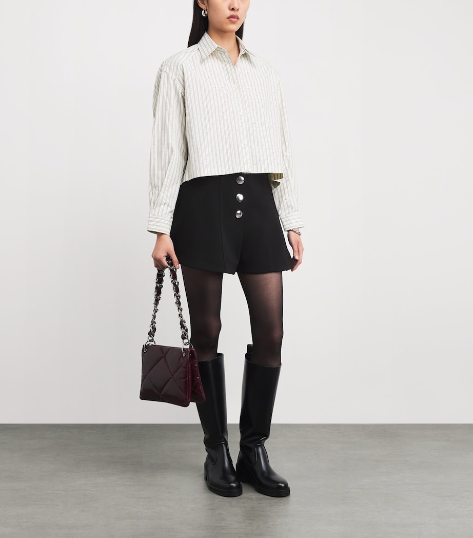 Flared Shorts BLACK Image 2