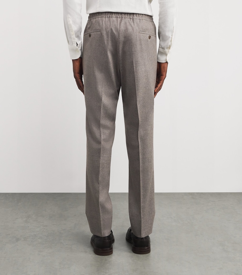 Wool-Cashmere Drawstring Trousers 029 NATURAL BEIGE Image 4