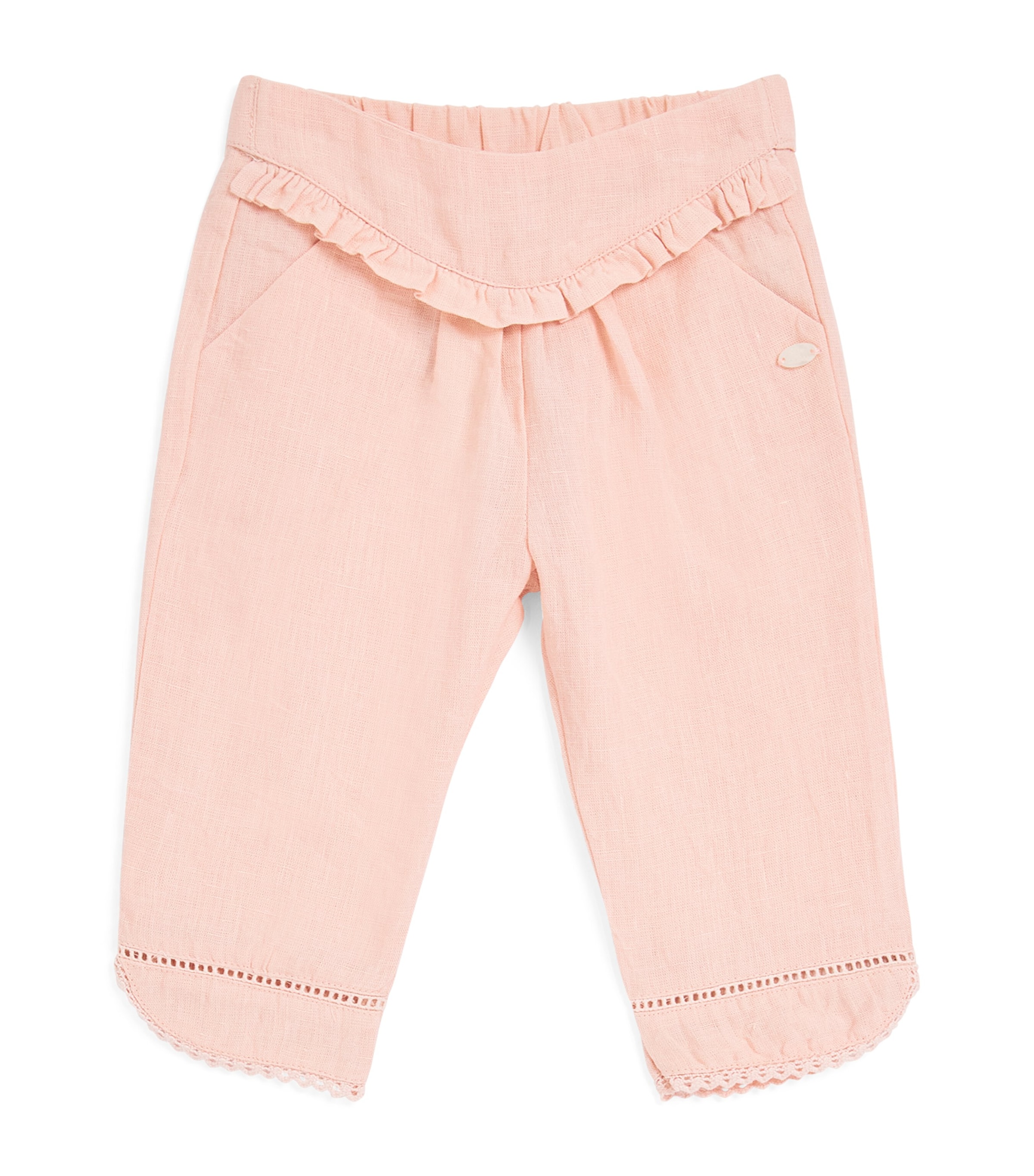 Shop Tartine Et Chocolat Linen Trousers In Pink