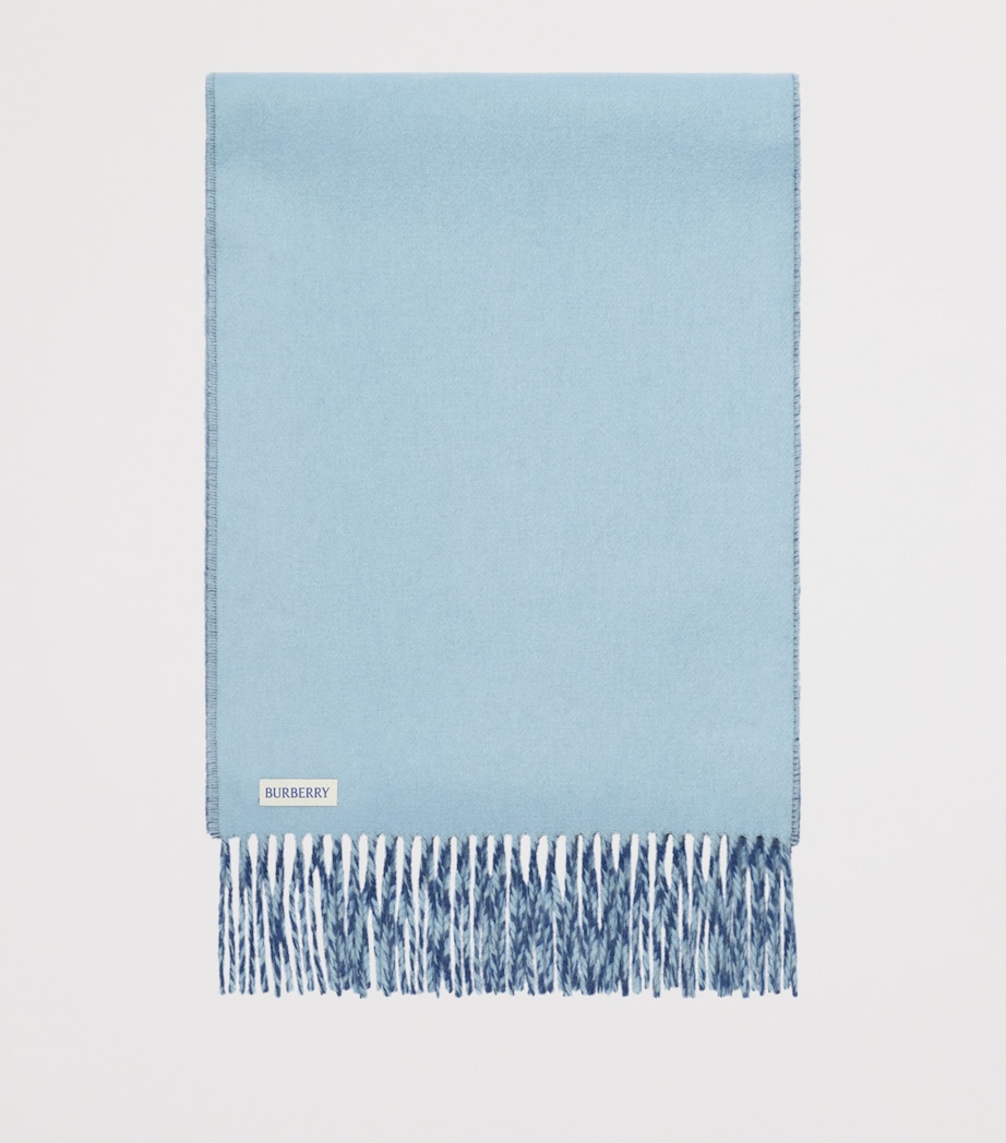 Burberry Cashmere Reversible Knight Scarf Torrent Blue Image 4