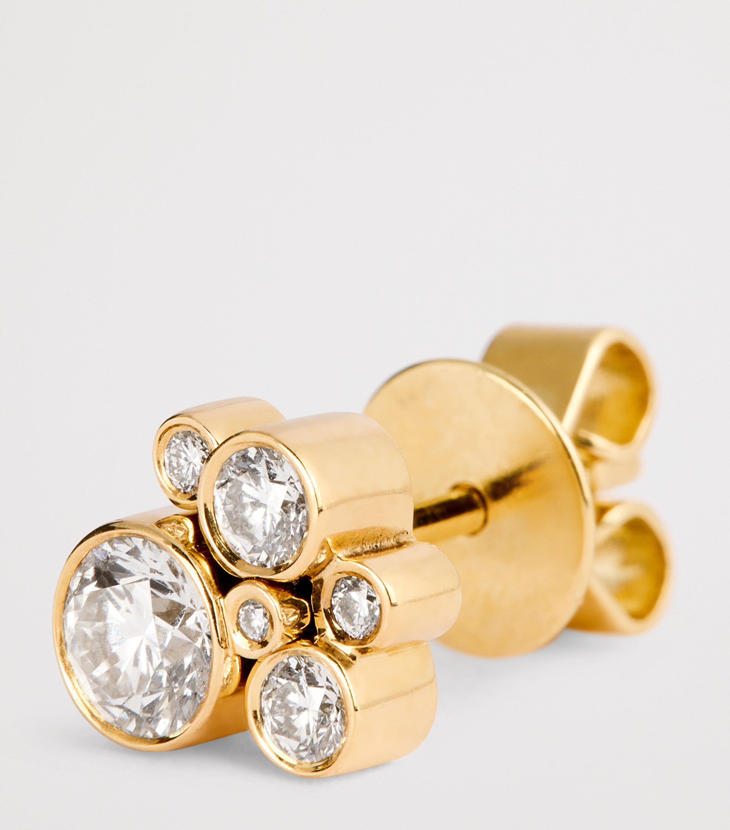 Yellow Gold and Diamond Bisou Diamant Single Earring YELLOW GOLD Image 6