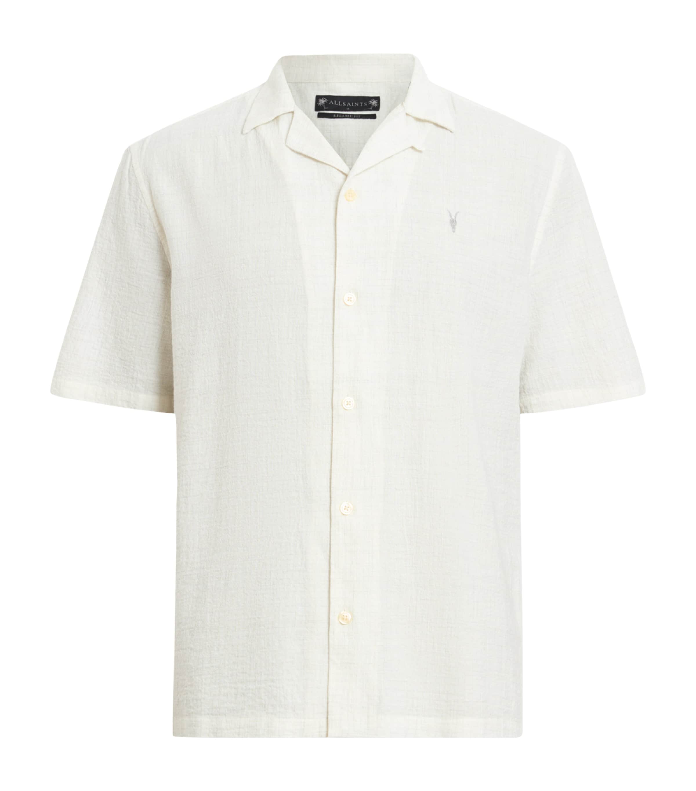 Allsaints Organic Cotton Admon Shirt In White