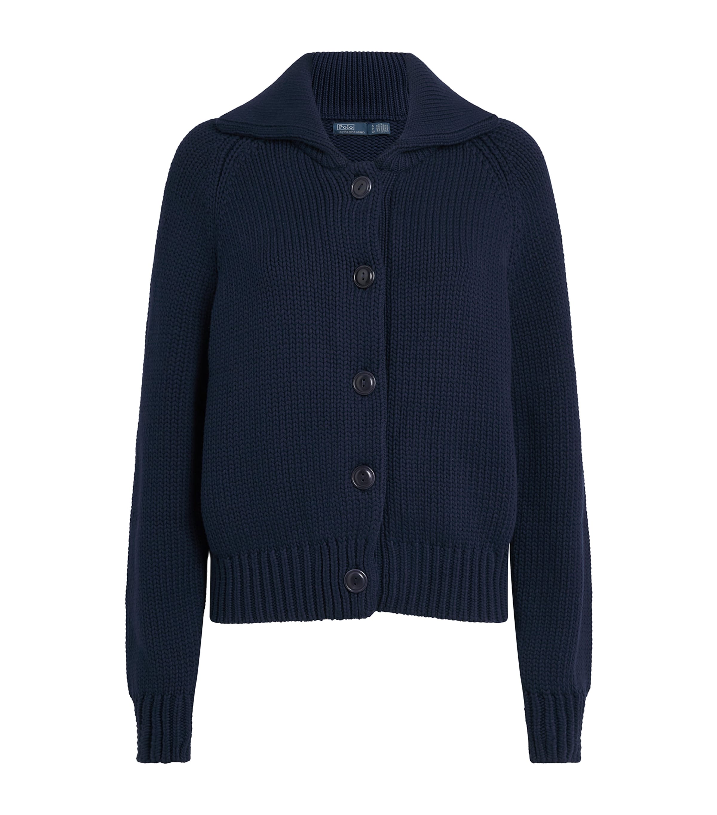 Polo Ralph Lauren Womens Knitted Button-Up Cardigan Cruise Navy Image 1