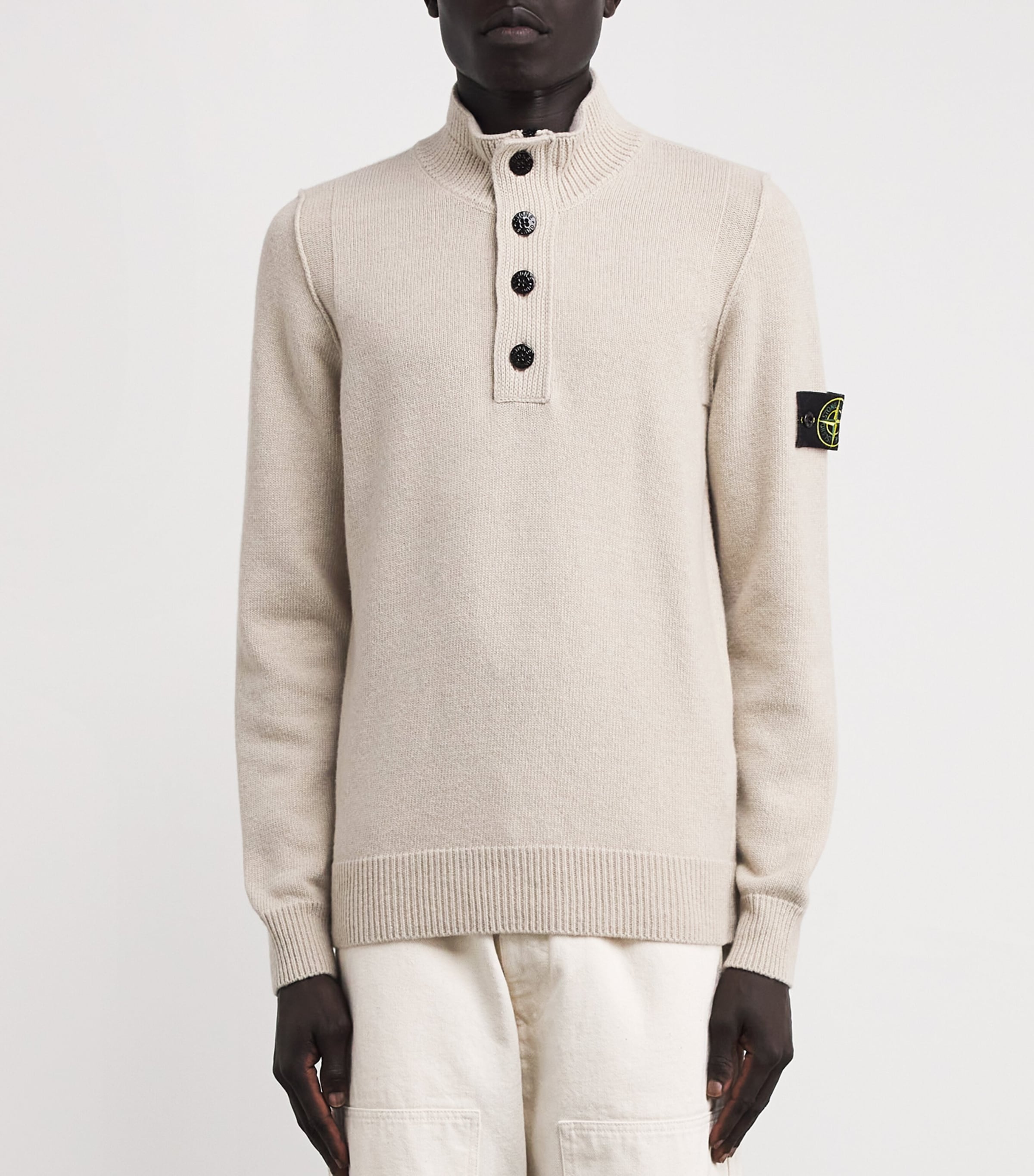 Wool-Blend Half-Zip Sweater V009A Image 3