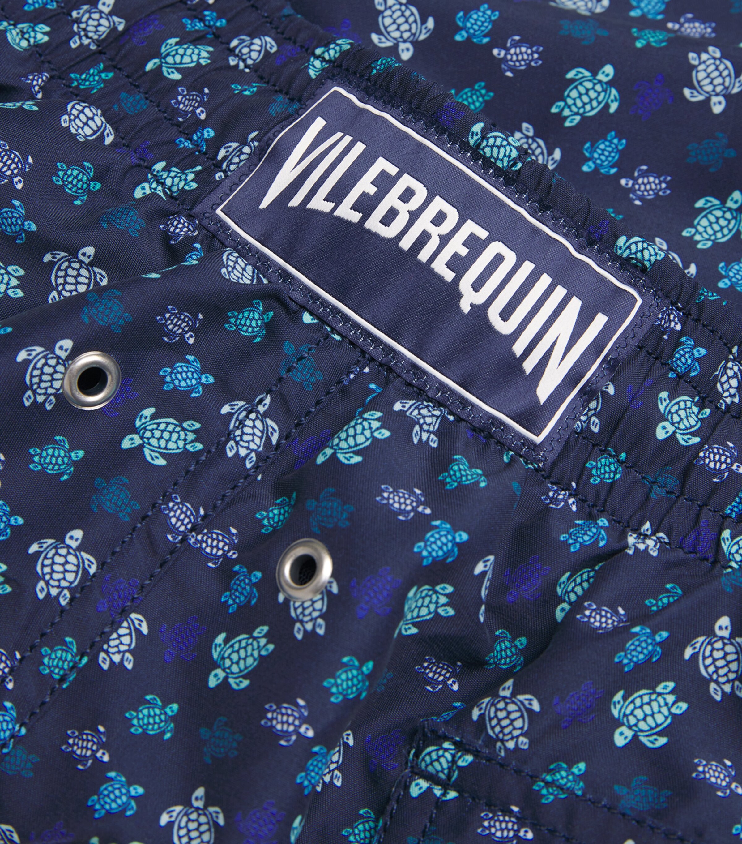 Micro Turtle Print Moorea Swim Shorts 611-PEACOCK Image 5