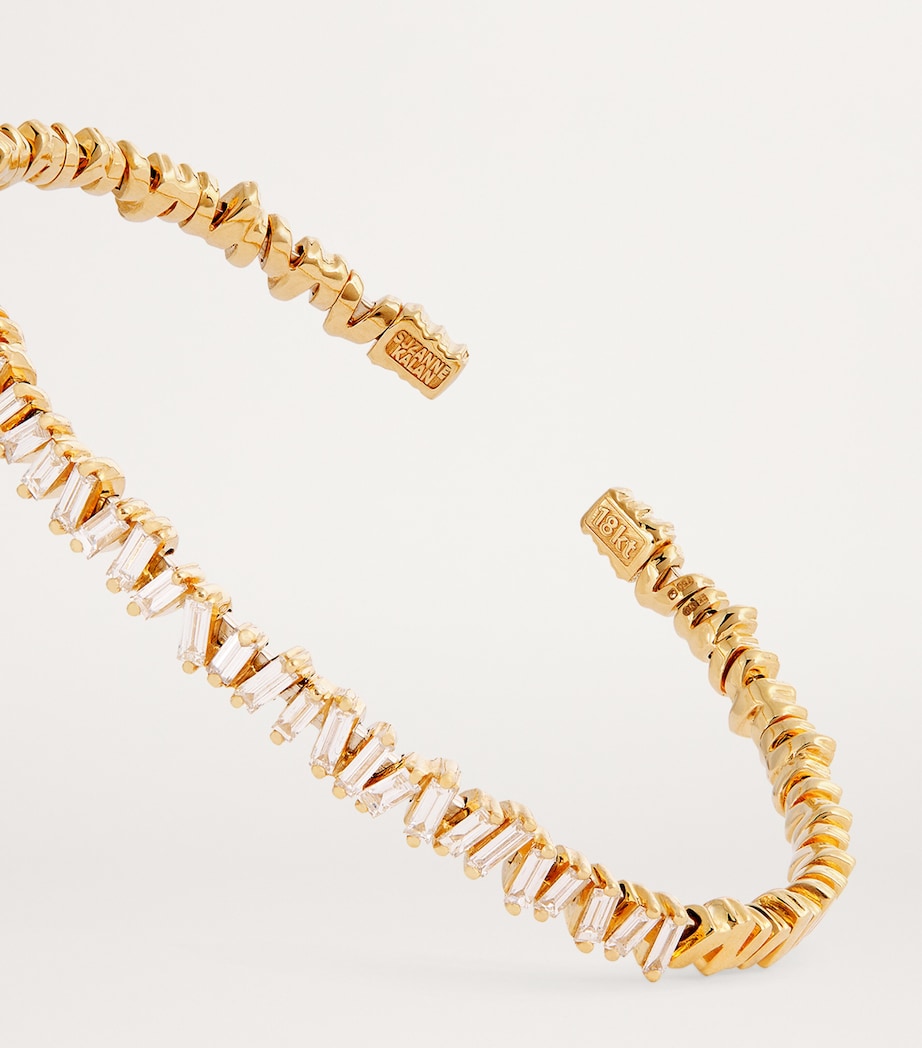 Yellow Gold and Diamond Classic Fireworks Bangle 18K YG/WD Image 6