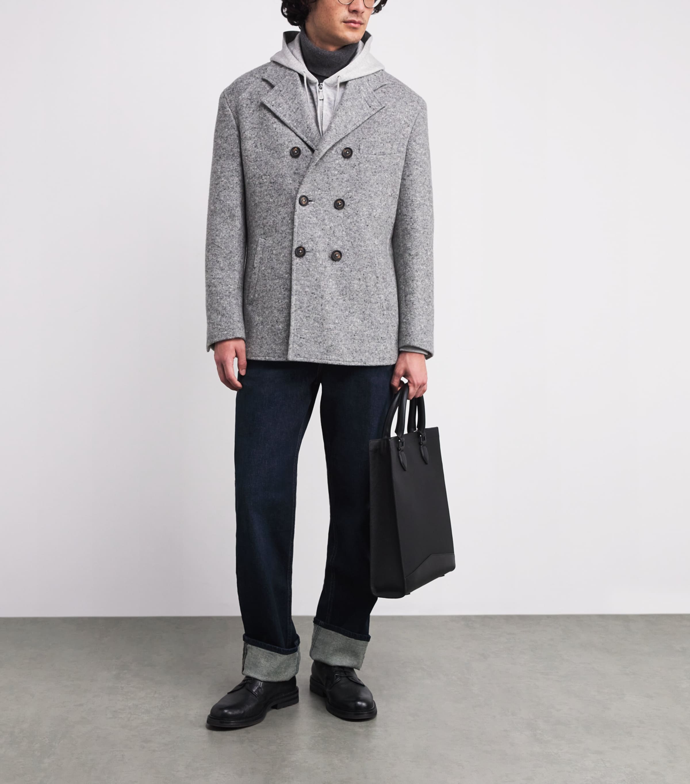 Wool-Cashmere Blazer GRIGIO CHIARO MELANG Image 2