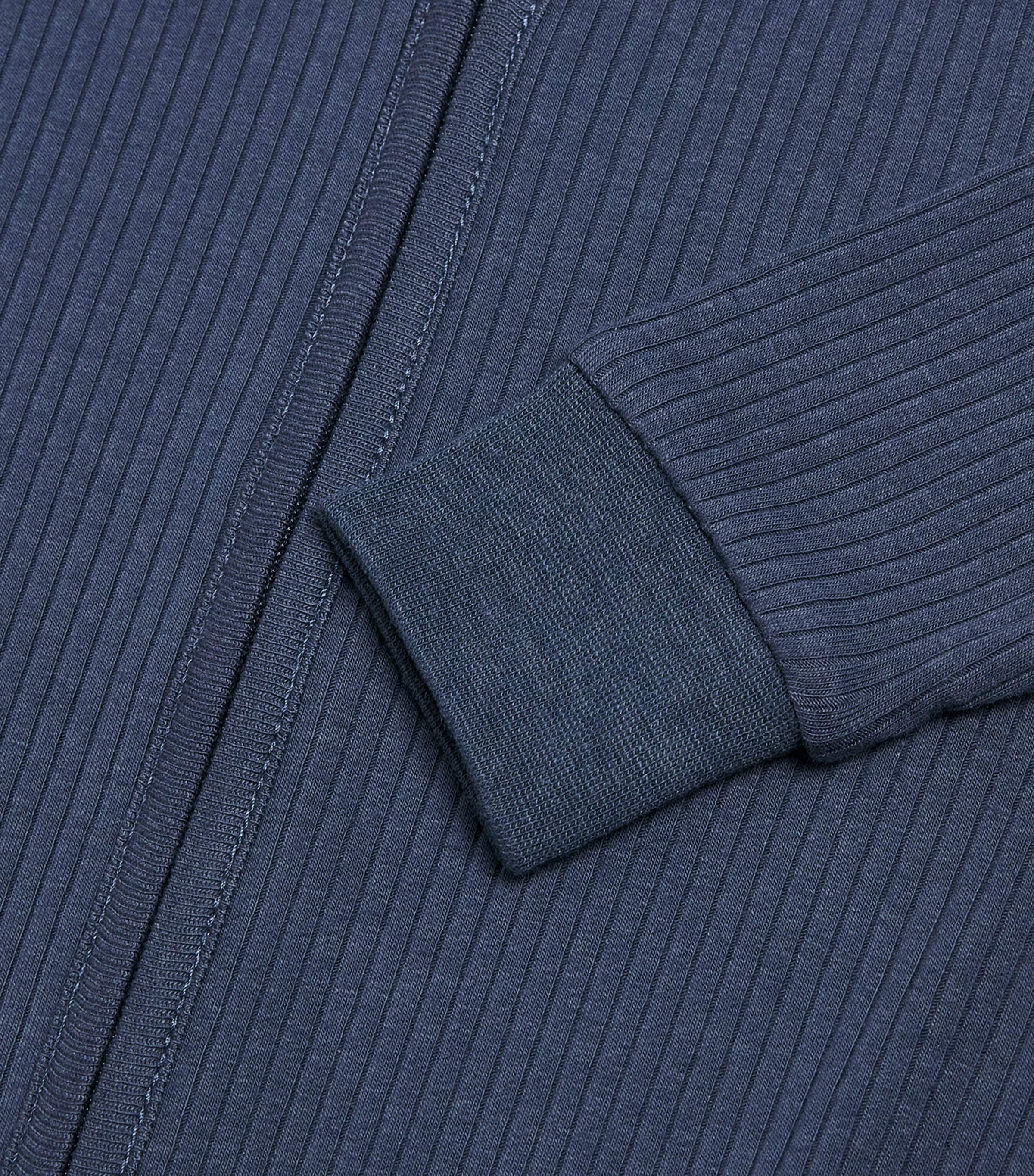 Ribbed Clever Zip Playsuit (9-12 Months) RIBBED NAVY Image 3