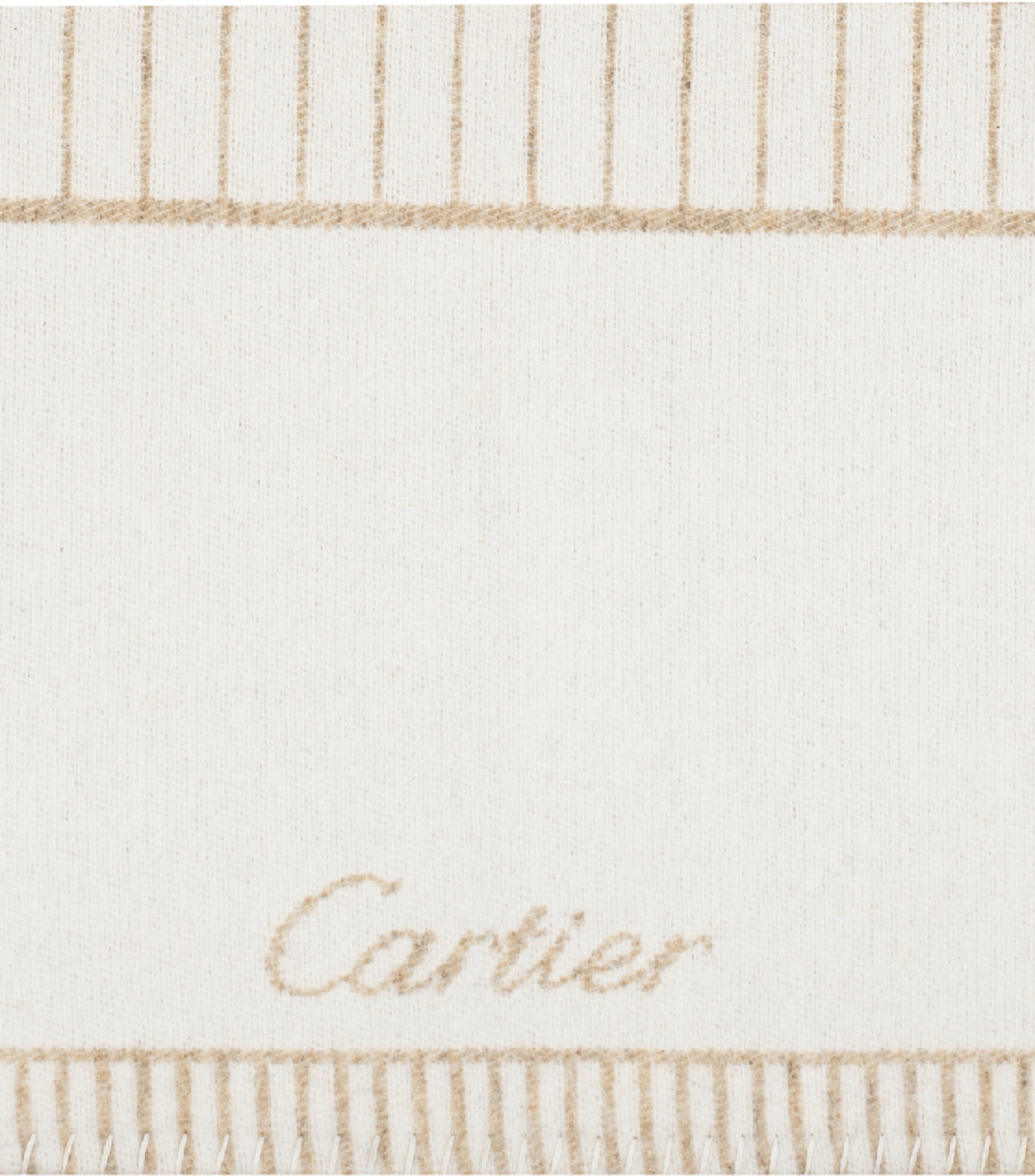 Cartier Merino Wool-Cashmere Panthère de Cartier Blanket Beige Image 4