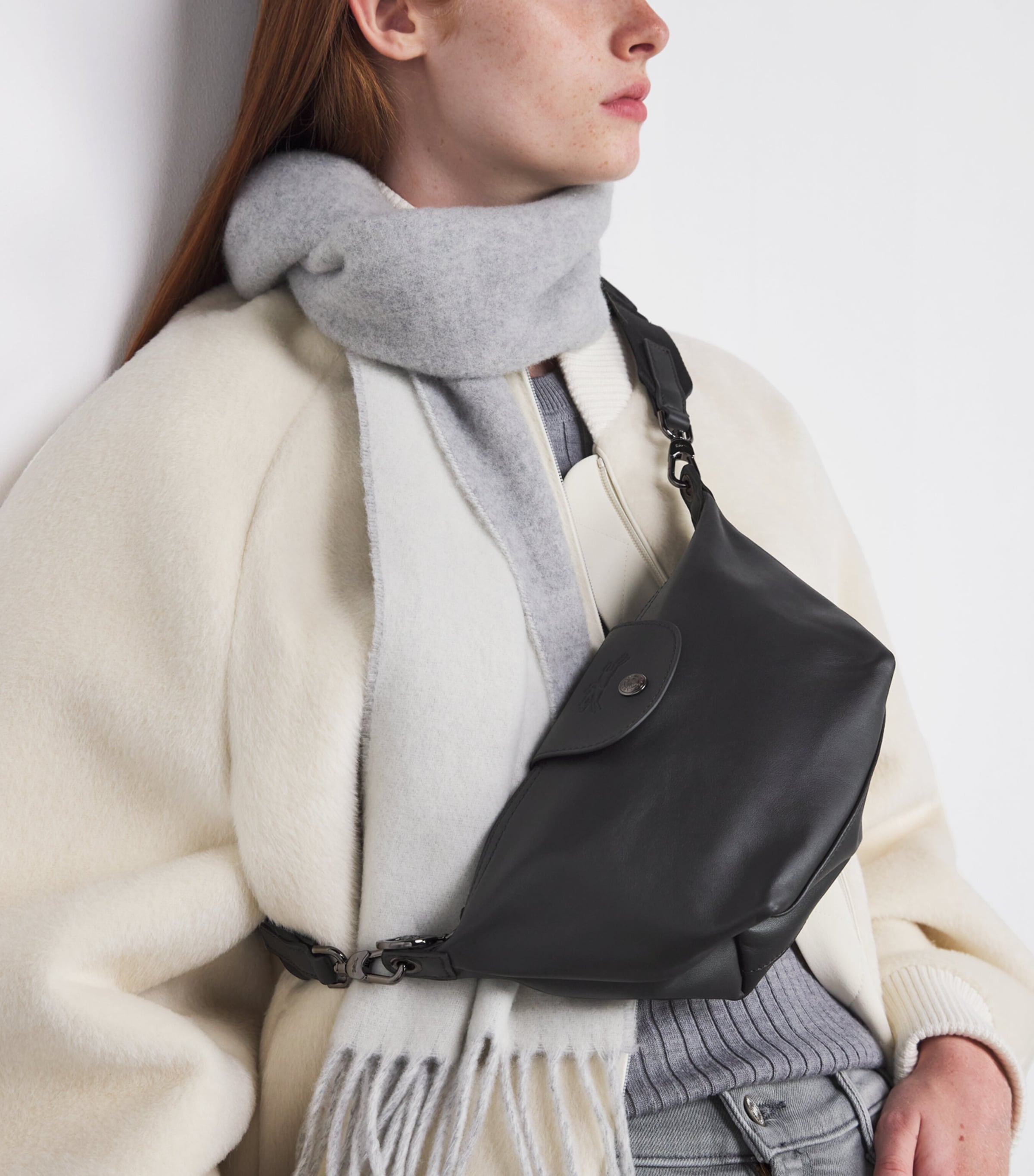 Extra-Small Leather Le Pliage Cross-Body Bag 001 BLACK Image 2