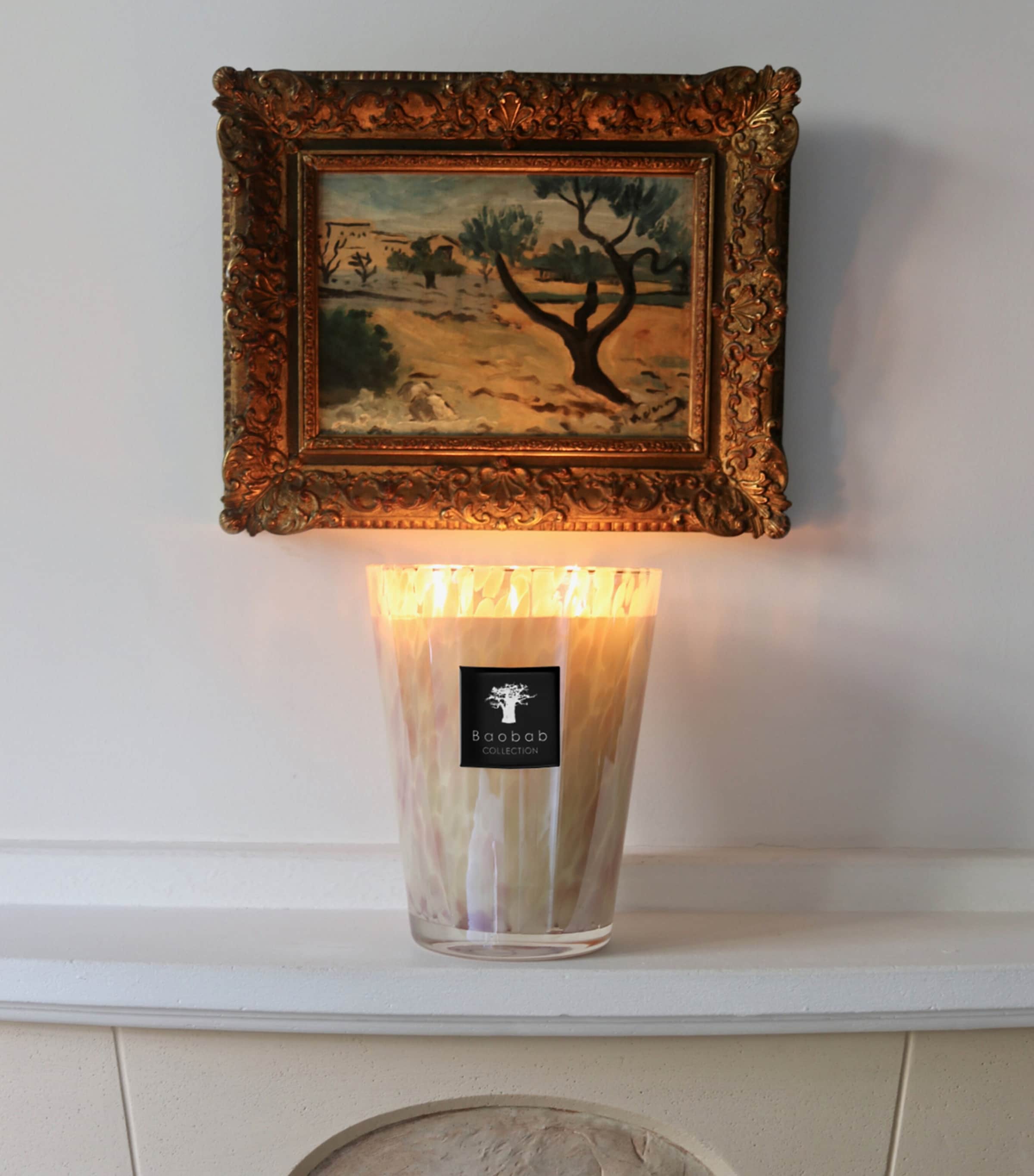 Baobab Collection White Pearls Maxi Candle (35cm) White Image 2