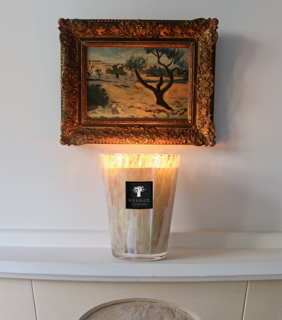 Baobab Collection White Pearls Maxi Candle (35cm) White Image 2