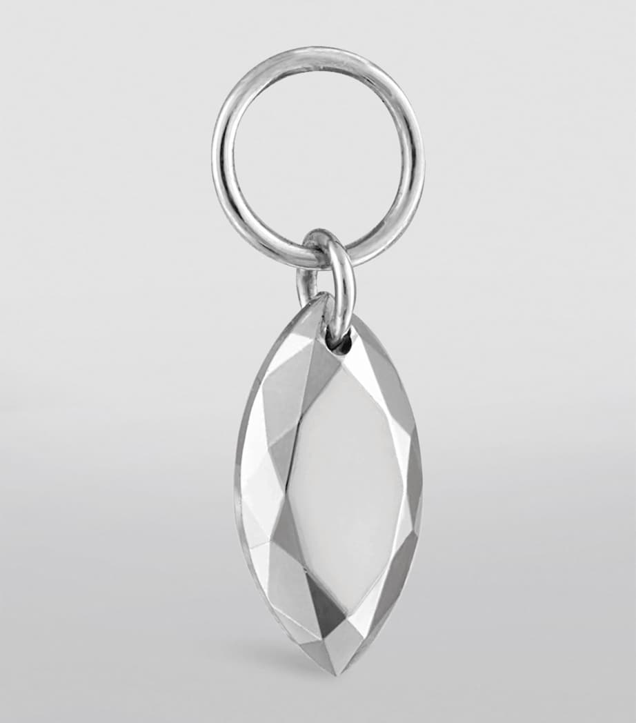 Faceted Gold Marquise Charm (6.5mm) WHITE GOLD Image 3