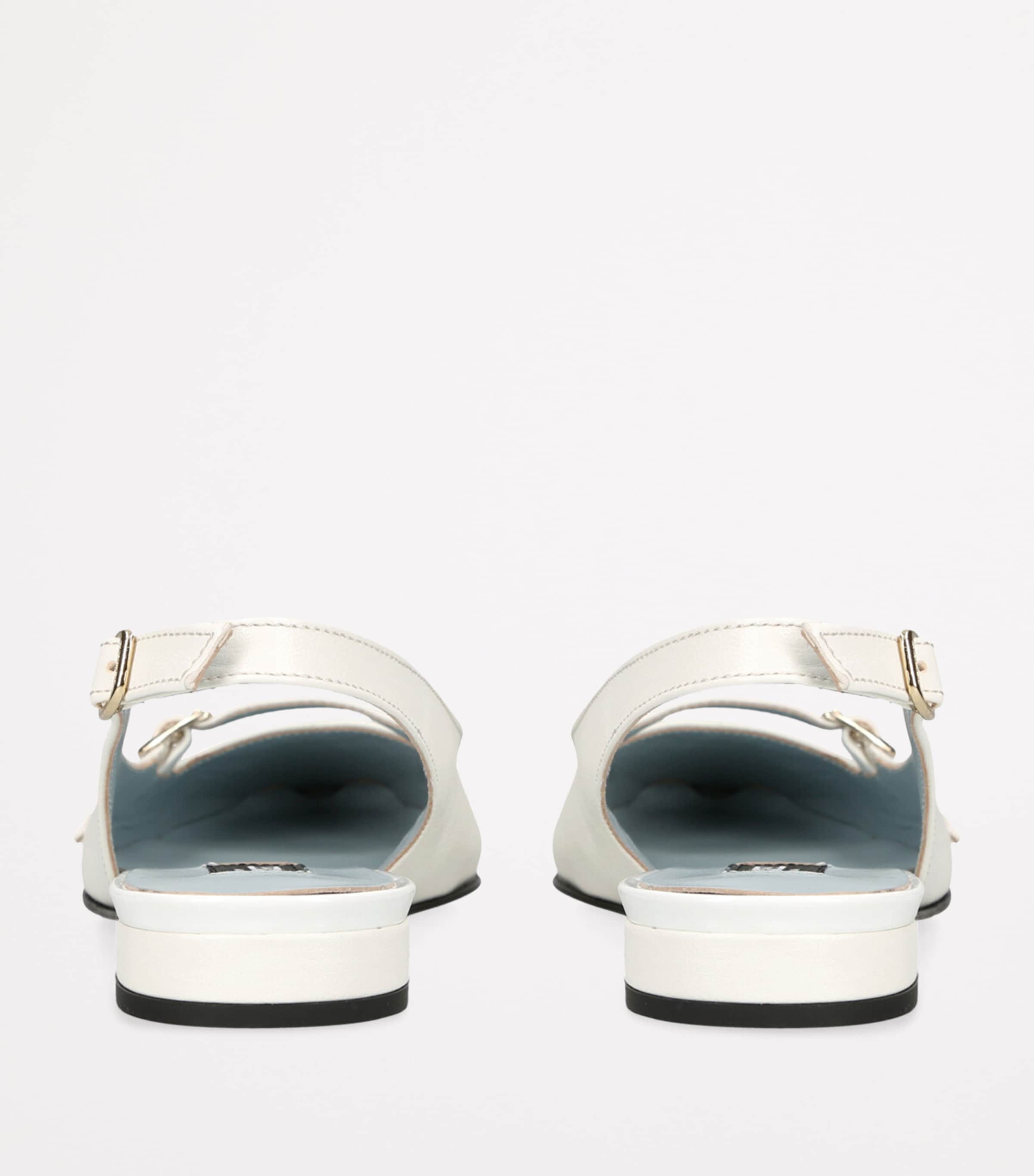 Leather Ninon Slingback Ballet Flats BEIGE Image 2