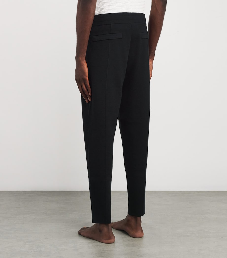 Merino Wool-Blend Trousers 3000-BLACK Image 4