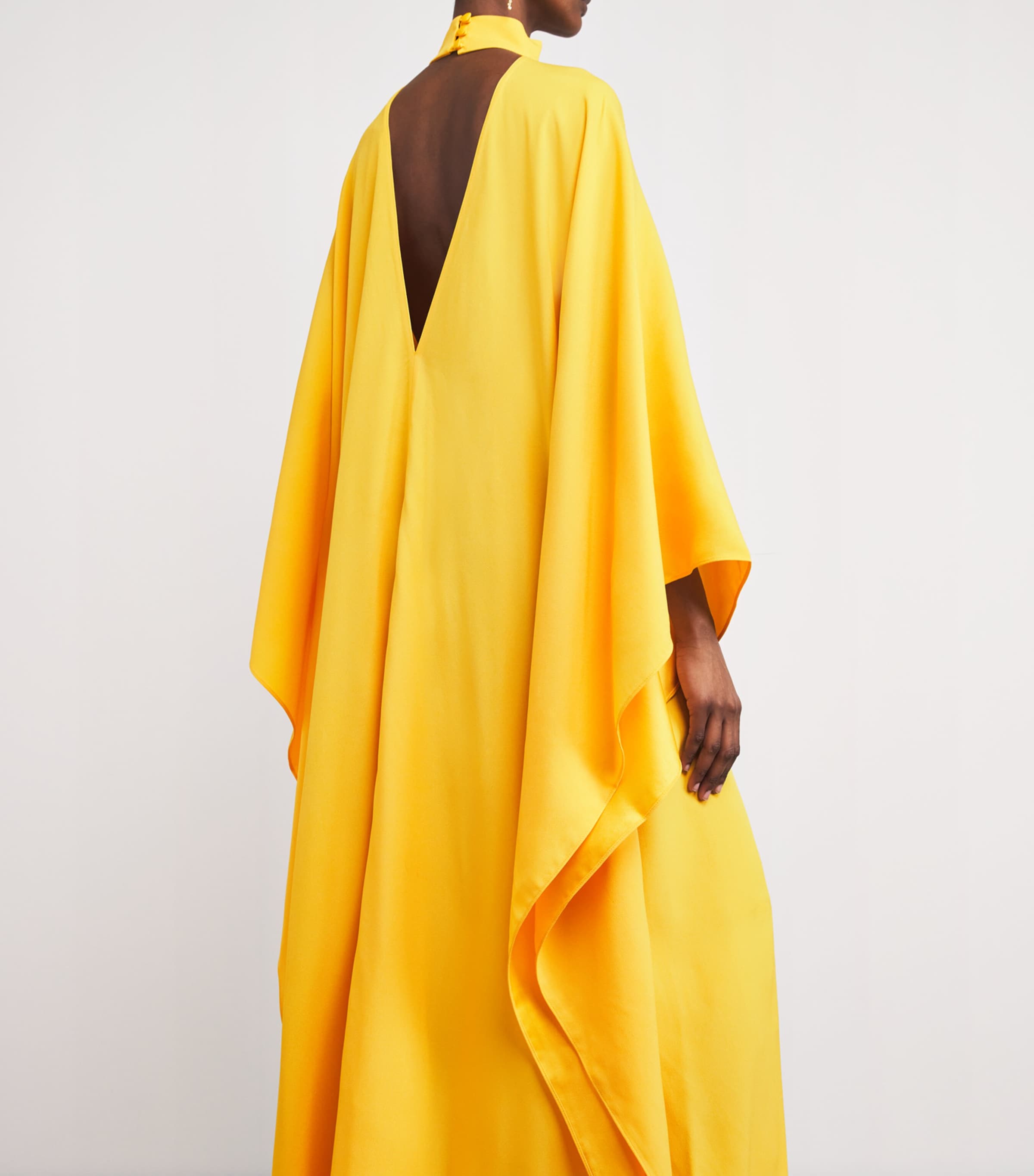 Taller Marmo Womens Cady OOO Kaftan Maxi Dress Lemon Image 4