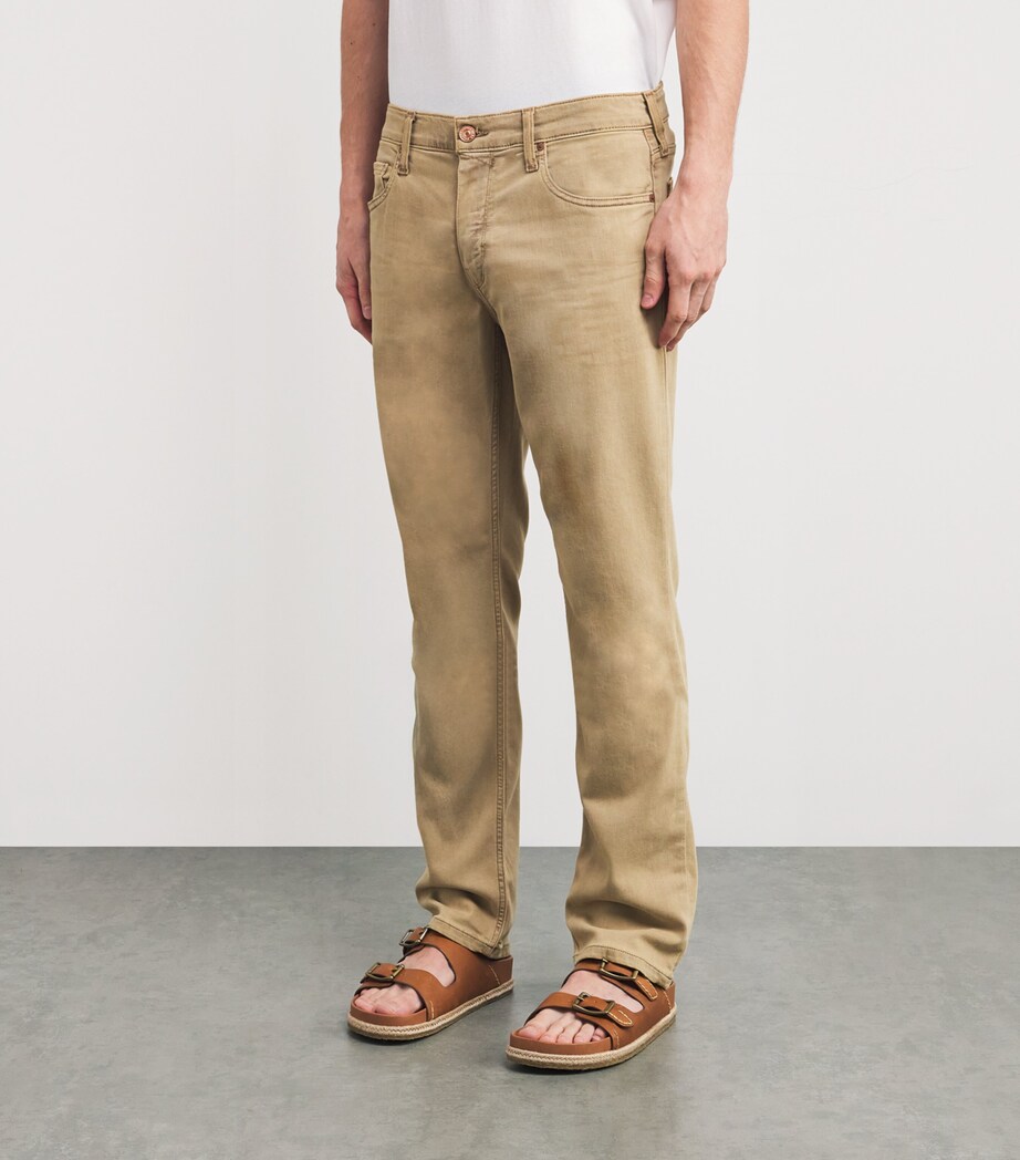 PAIGE Mens Normandie Straight Jeans Vintage Light Oak Image 3