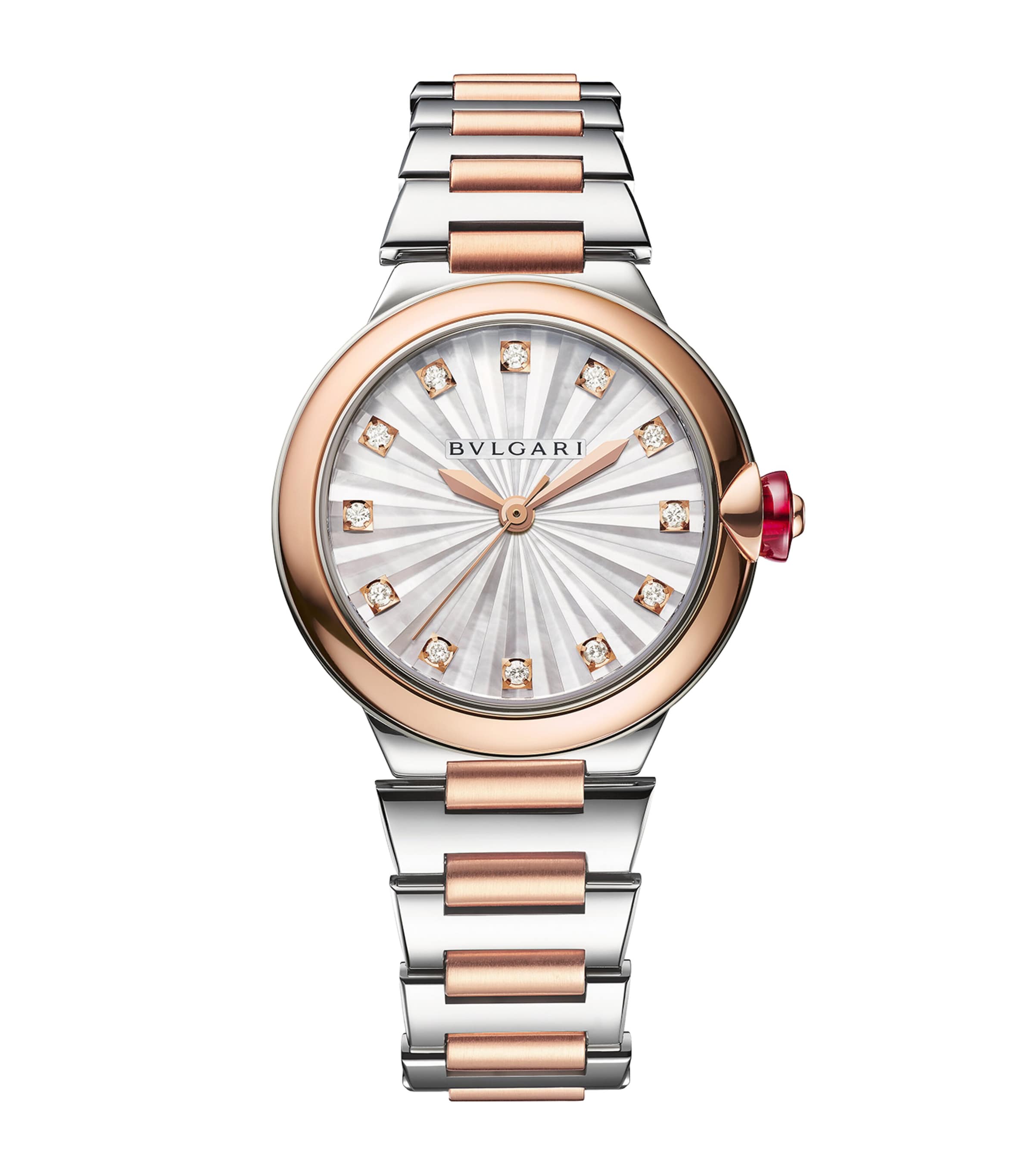 Rose Gold, Stainless Steel and Diamond Lvcea Watch 33mm ROSE GOLD Image 1