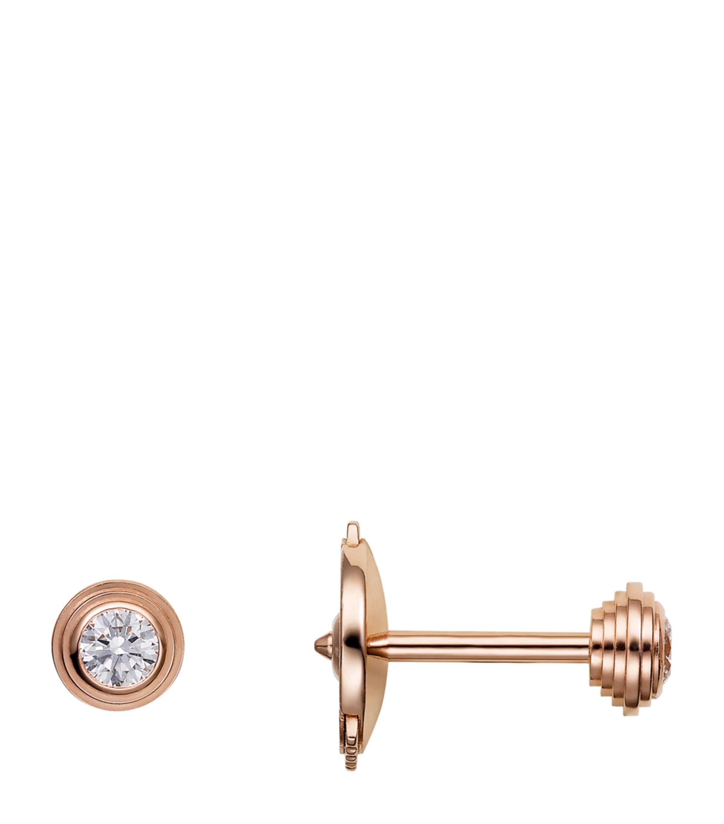 Cartier Rose Gold and Diamond Cartier d'Amour Earrings Rose Gold Image 2