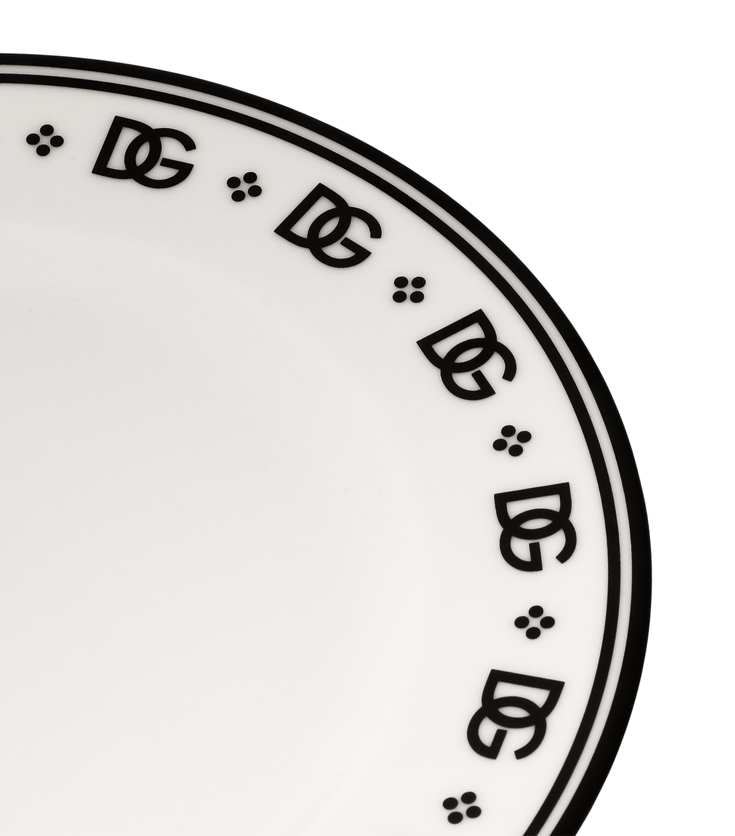 Set of 2 DG Logo Bread Plates (21cm) U0082-DG LOGO BORDO Image 5