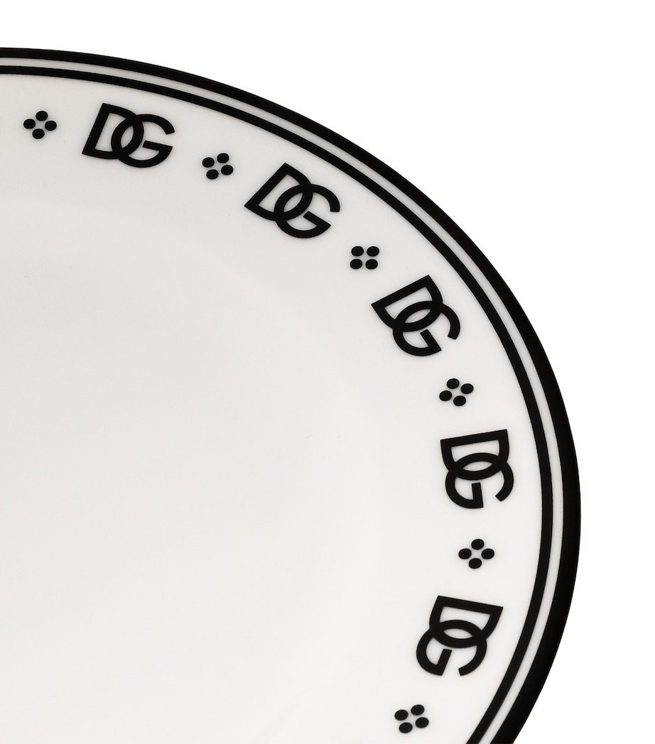 Set of 2 DG Logo Bread Plates (21cm) U0082-DG LOGO BORDO Image 5