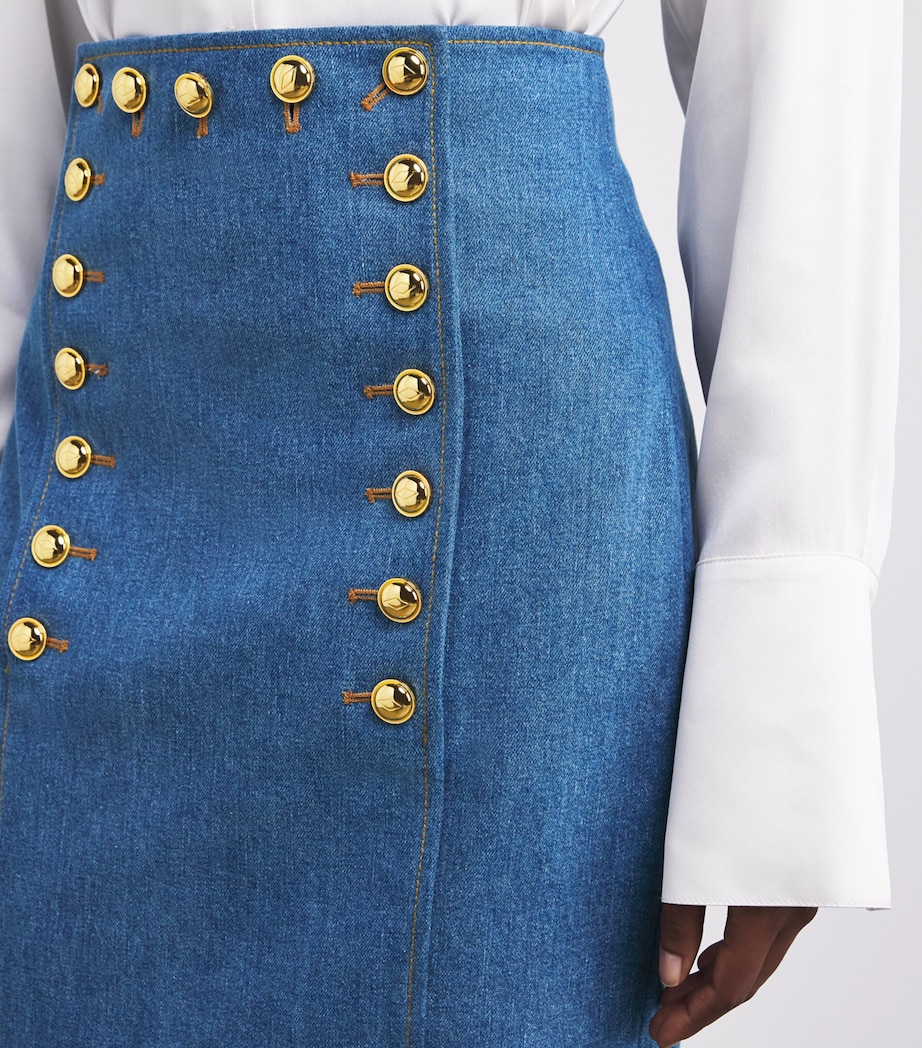 Denim Reid Maxi Skirt STONE WASH Image 6