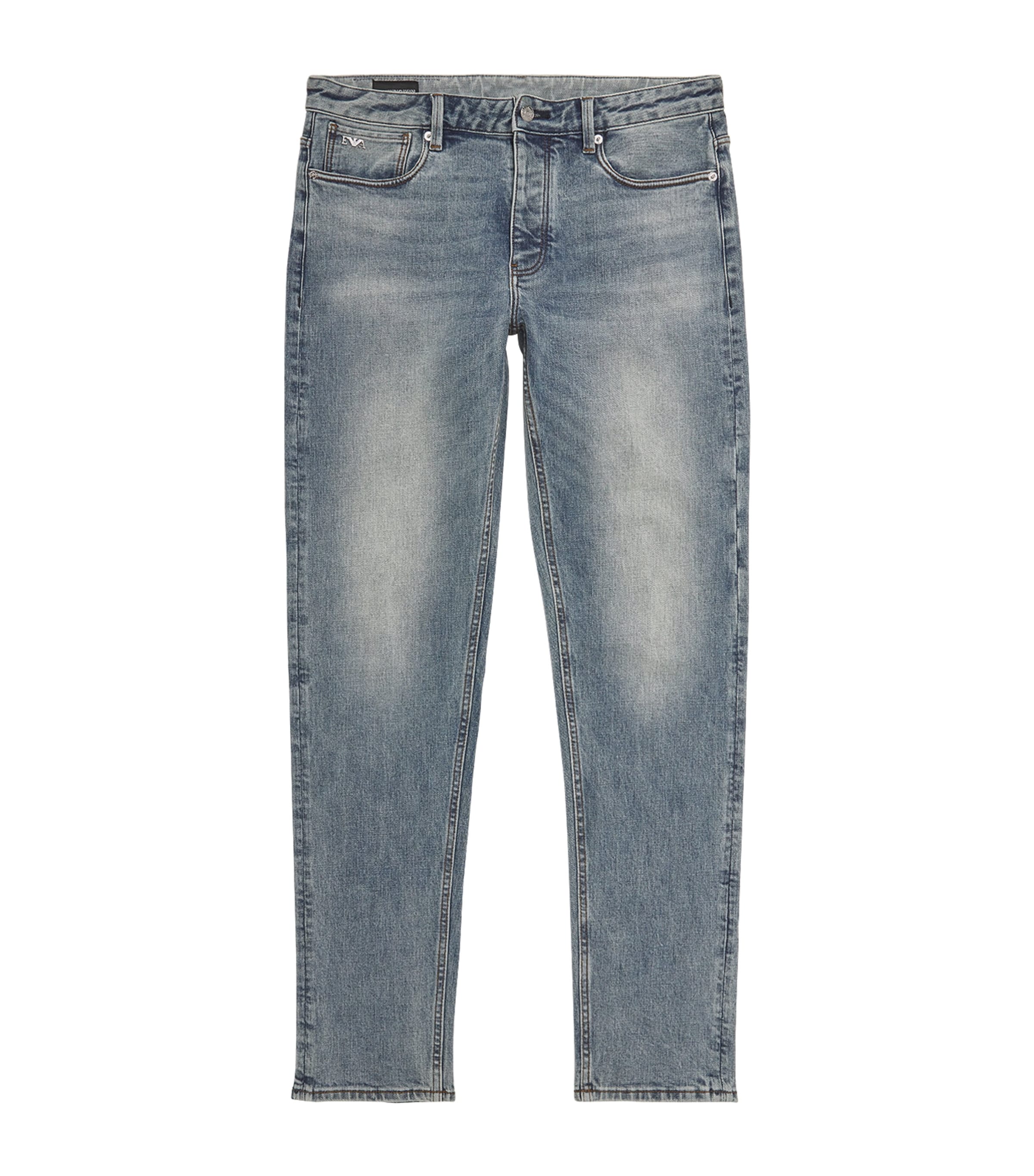 Emporio Armani Slim Jeans In Blue
