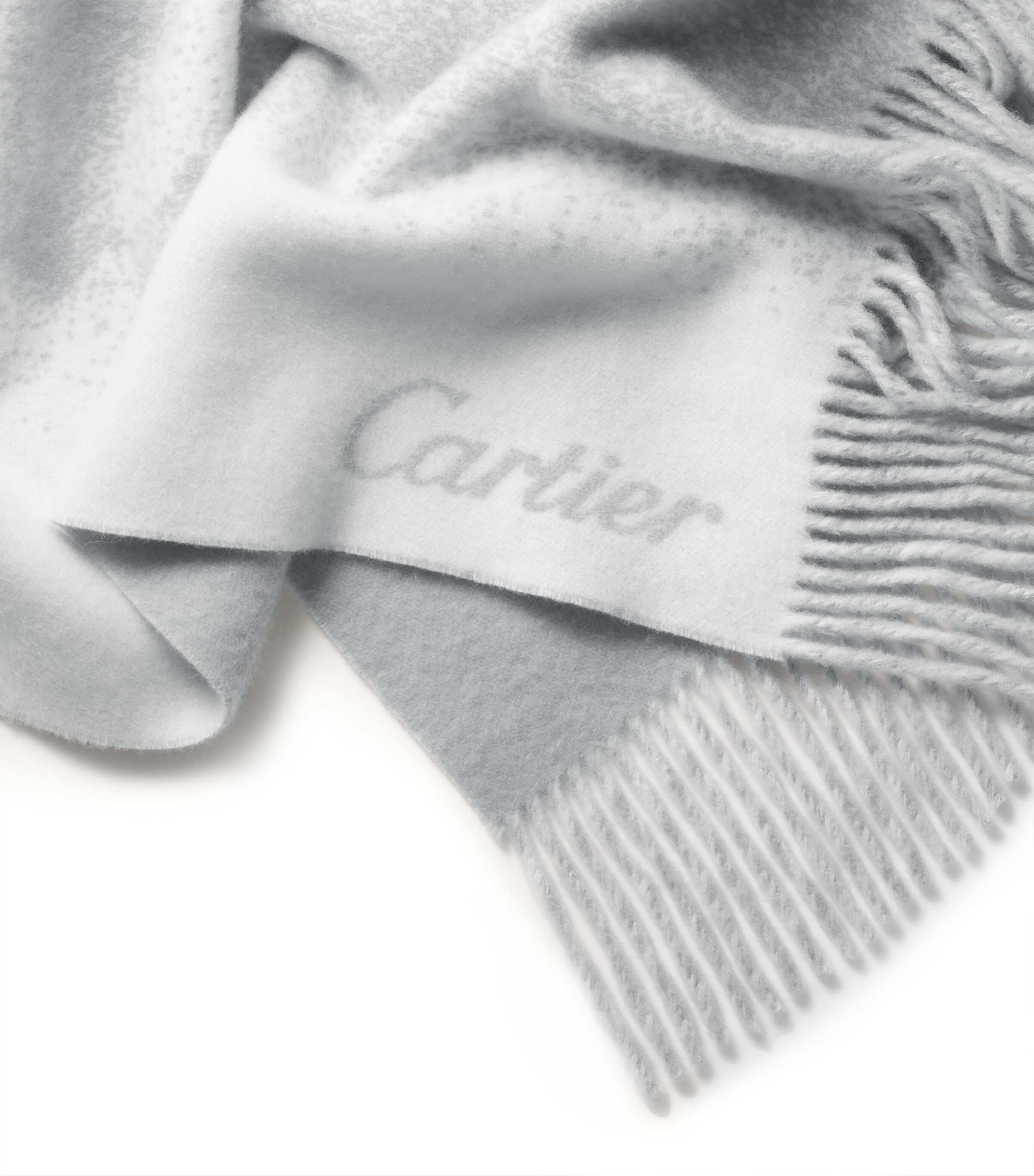 Cashmere Reflecting Panthère de Cartier Blanket (190cm x 140cm) GREY Image 3