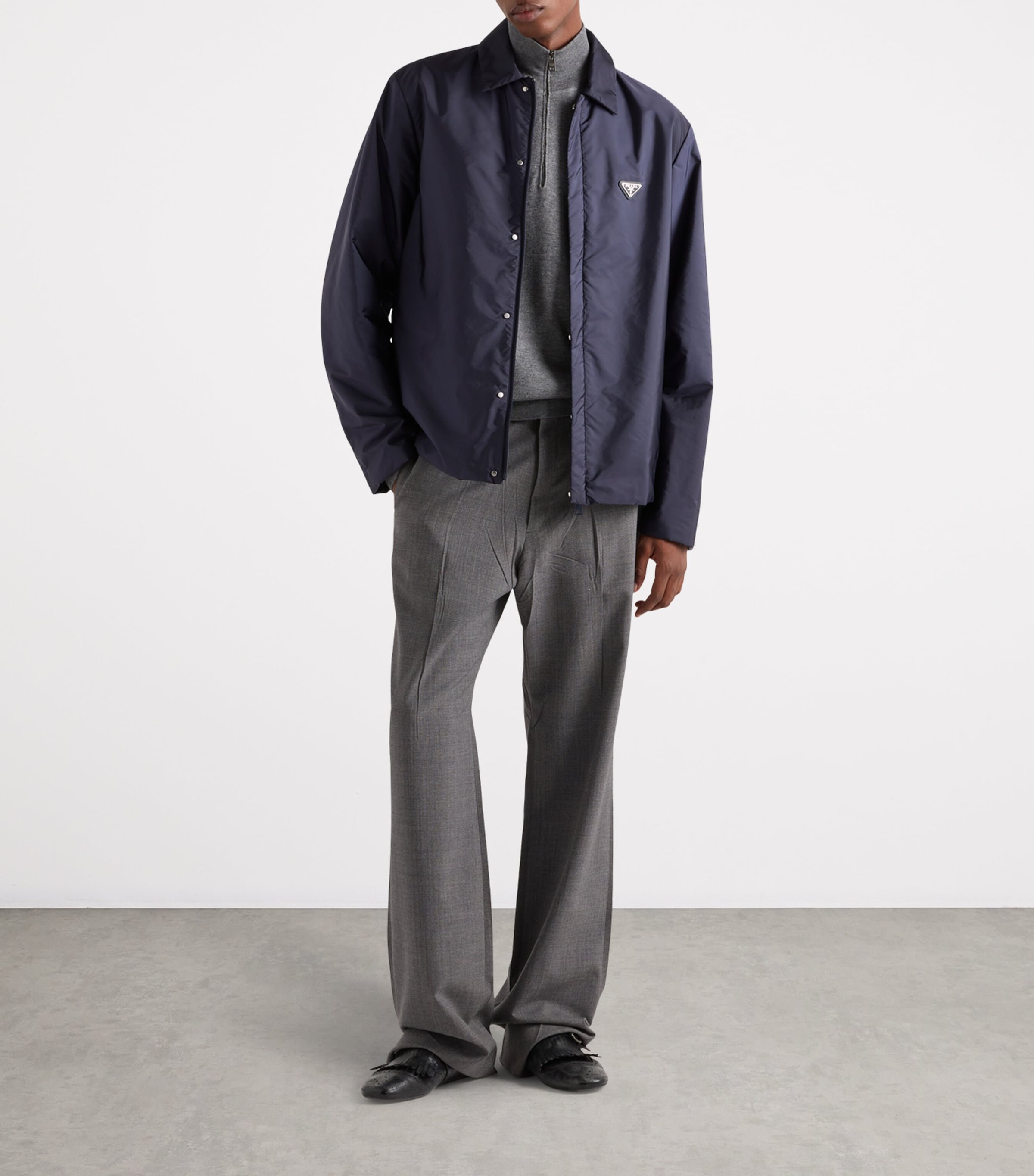 PRADA メンズナイロンジャケット　Re-NYLON SHIRT JACKET Prada Re-Nylon Shirt Jacket | Harrods UK