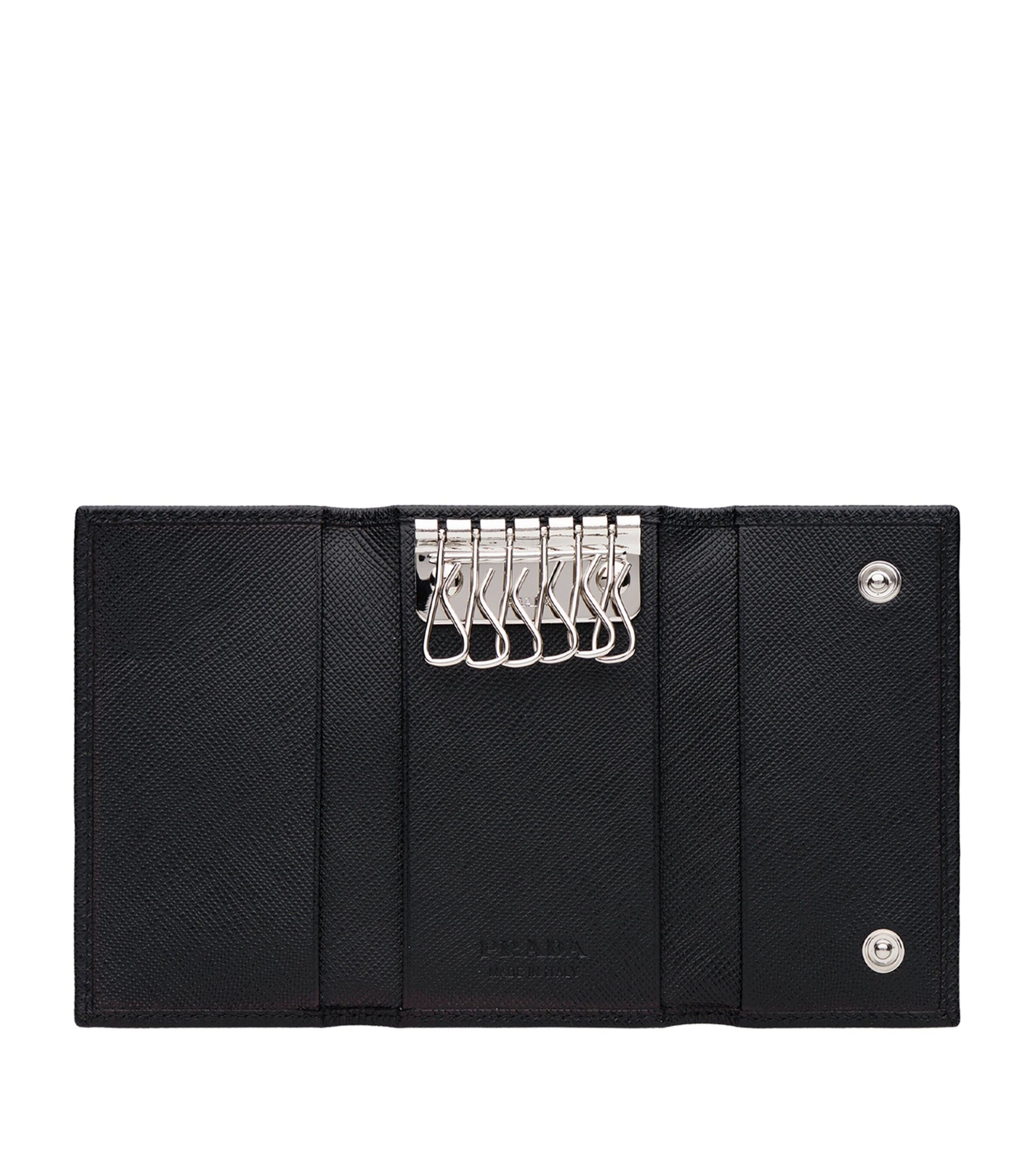 Prada Black Saffiano Leather Key Case | Harrods UK