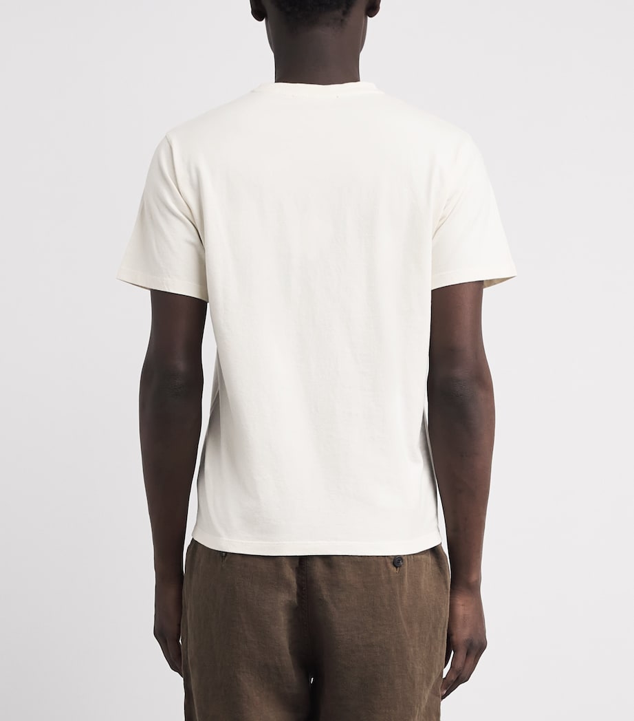 Vilebrequin Mens Organic Cotton Embroidered T-Shirt Off White Image 5
