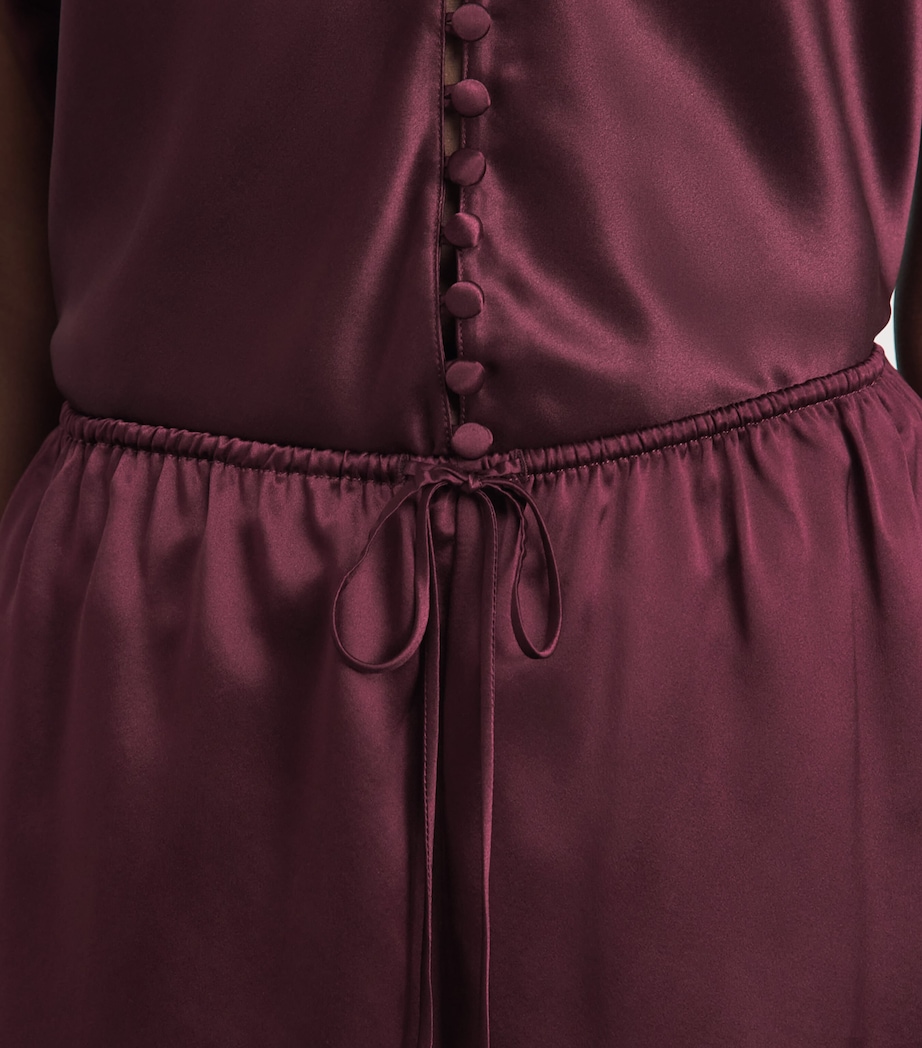 Olivia von Halle Womens Silk Etta Pyjama Set Raisin Image 3