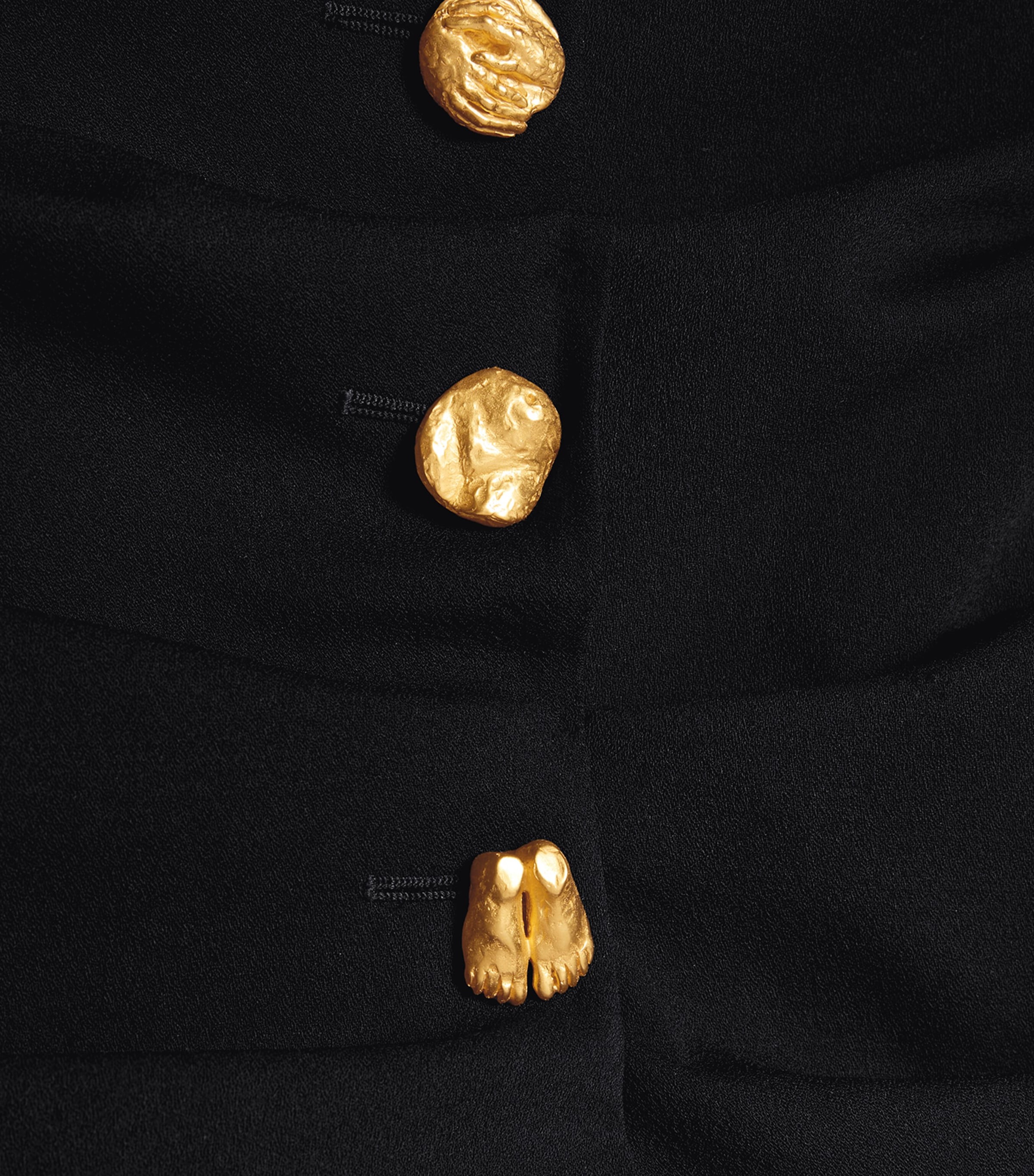 Schiaparelli Womens Wool-Blend Pleated High-Neck Blazer Nude Image 5