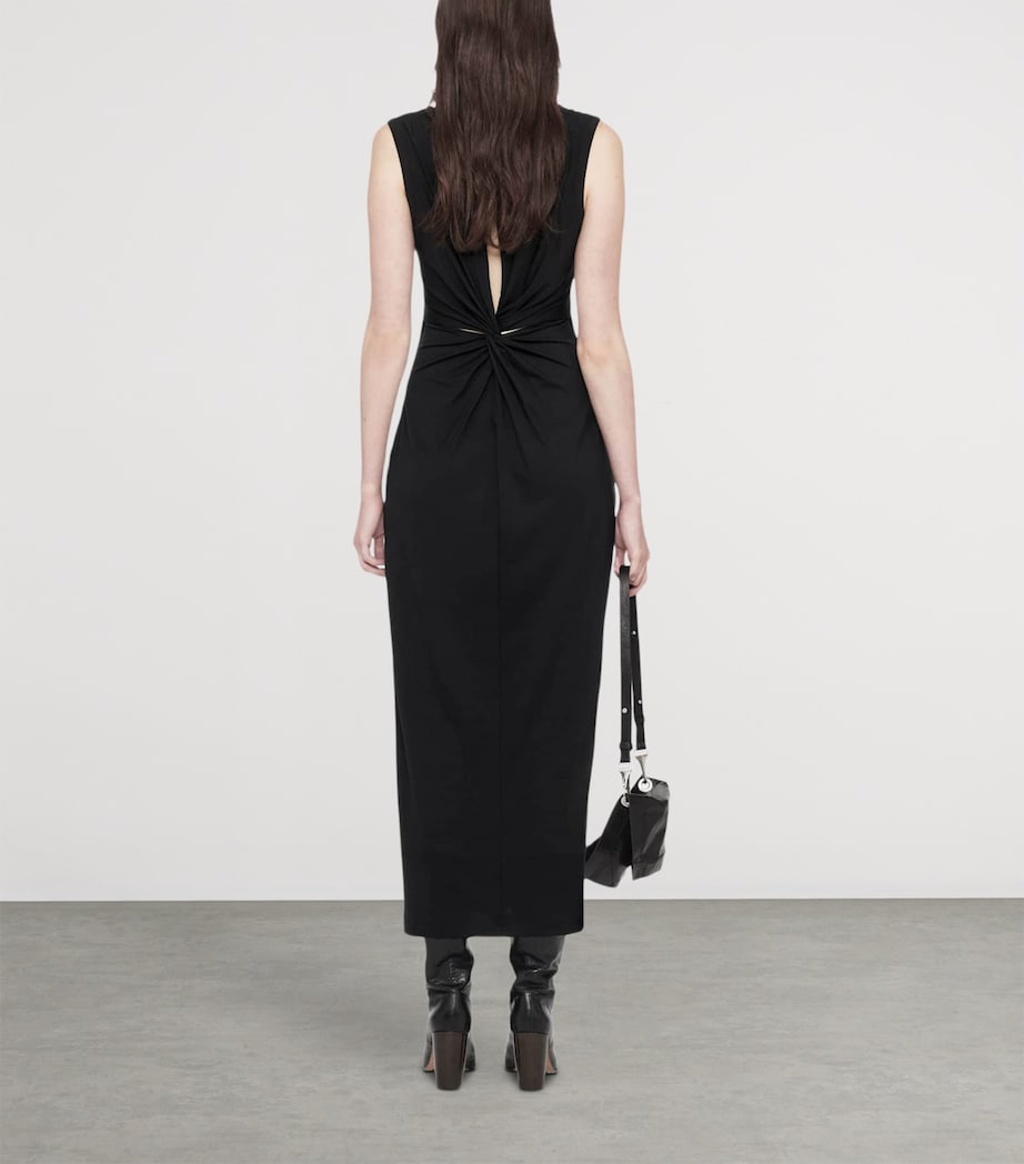 AllSaints Womens Jersey Ilia Midi Dress Black Image 7