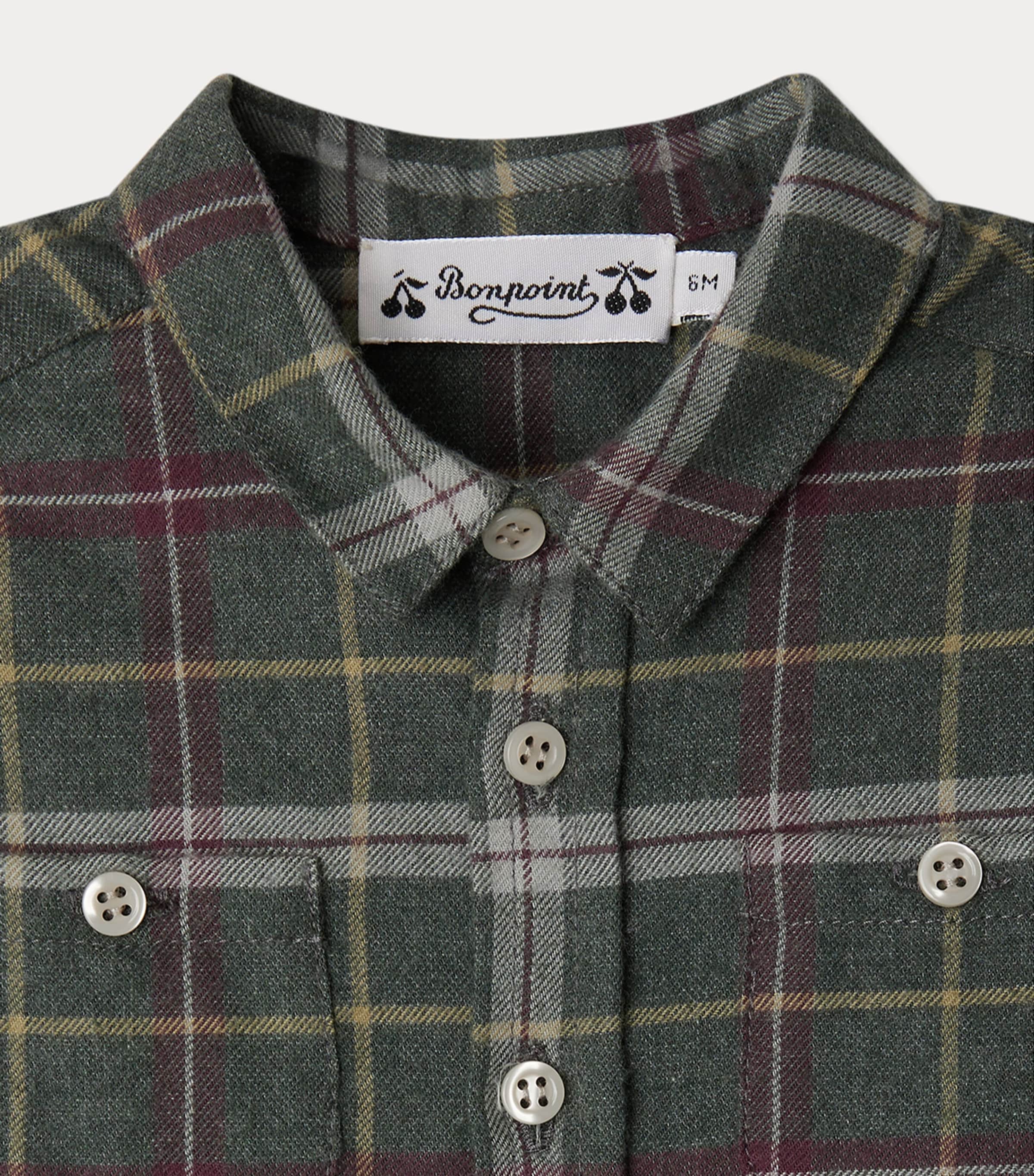 Cotton Check Shirt (6-18 Months) CA GRIS CHINE Image 3