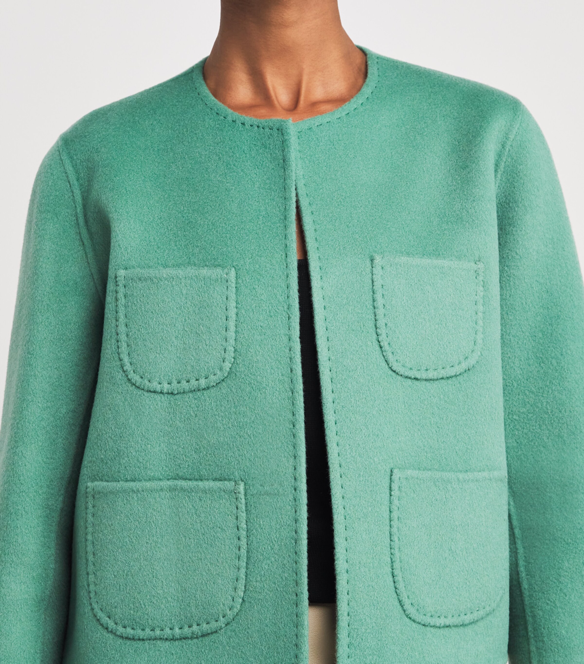 Wolk Morais Womens Cashmere Four Pocket Jacket Patina Image 6