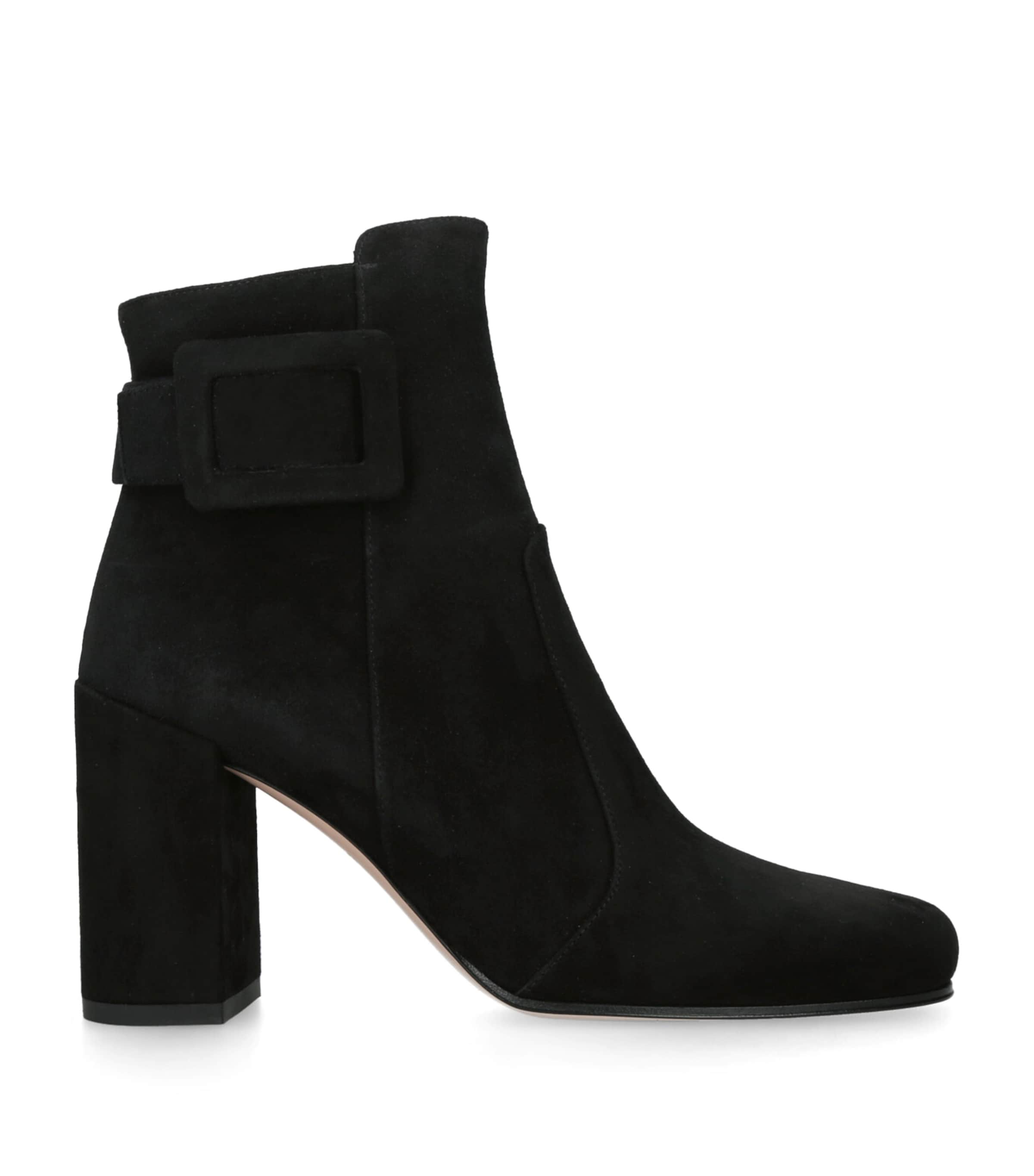 Suede Polly Ankle Boots 85 BLACK Image 1