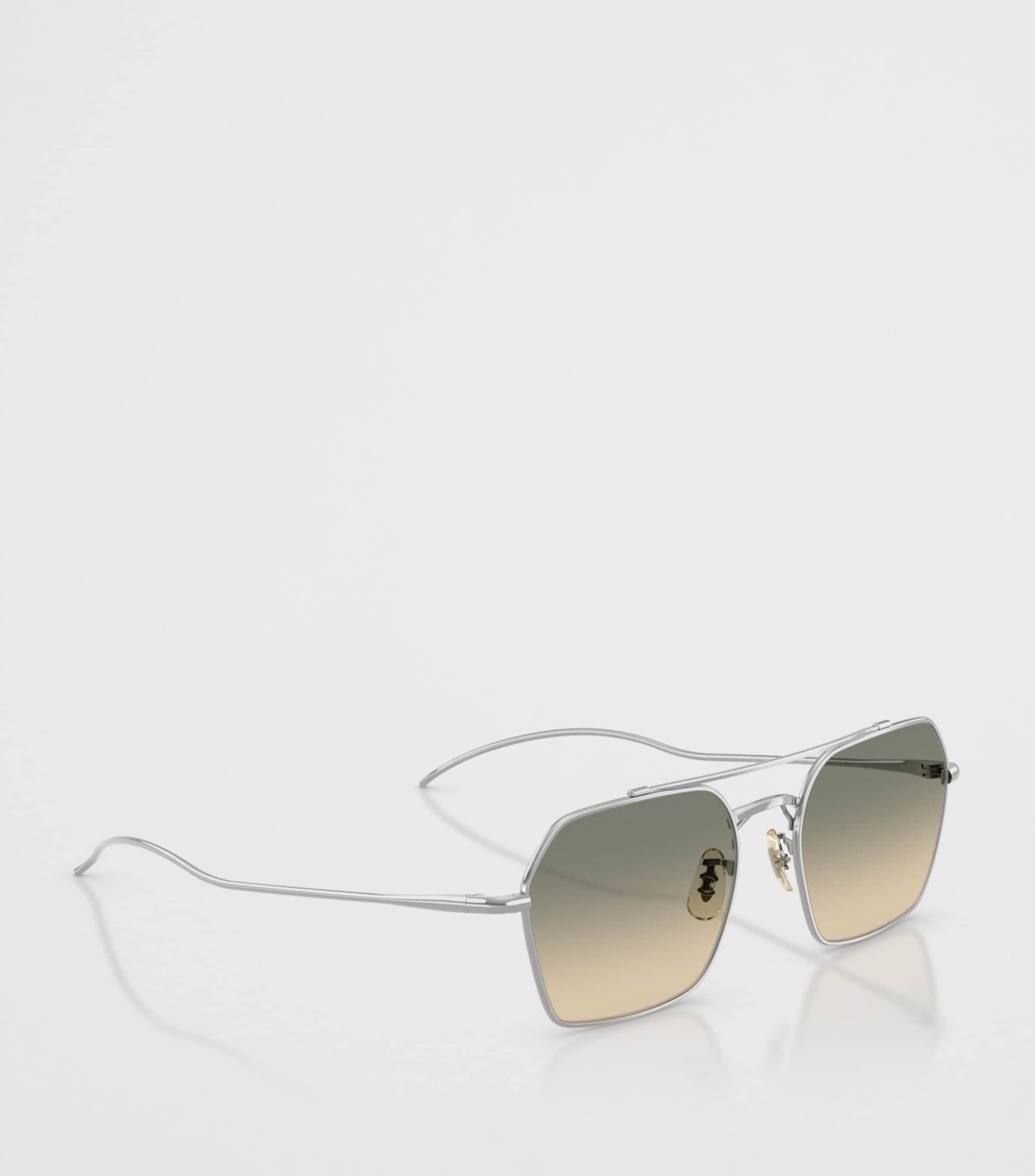 Oliver Peoples Titanium TK-15 Square Sunglasses Silver Image 5