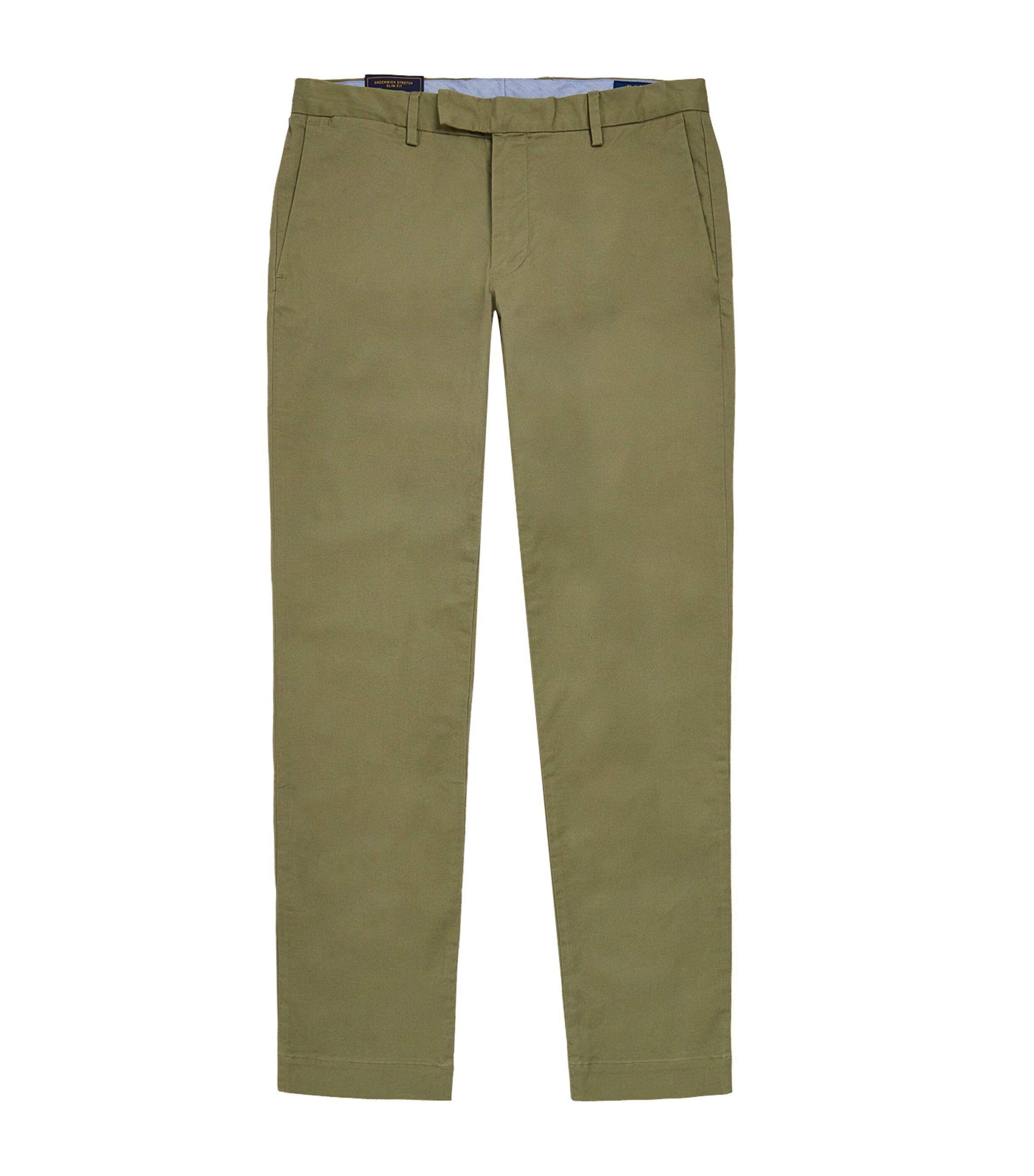 Polo Ralph Lauren Mens Stretch-Cotton Slim Greenwich Chinos Sage Green Image 1