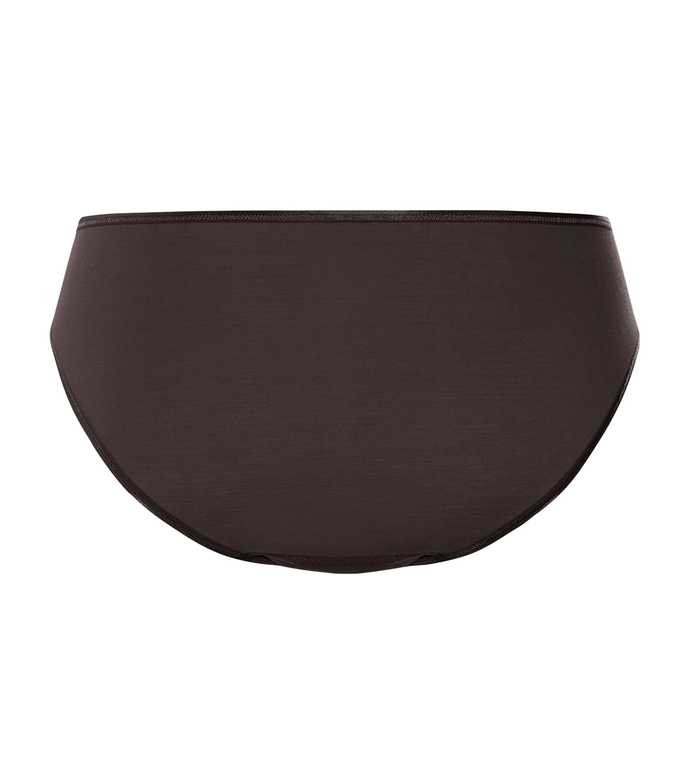 Hanro Womens Cotton Midi Briefs Dark Mocha Image 3