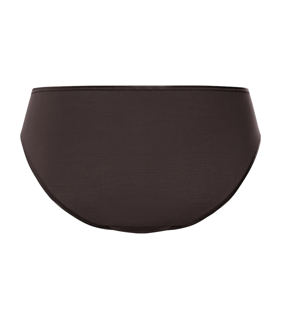 Hanro Womens Cotton Midi Briefs Dark Mocha Image 3