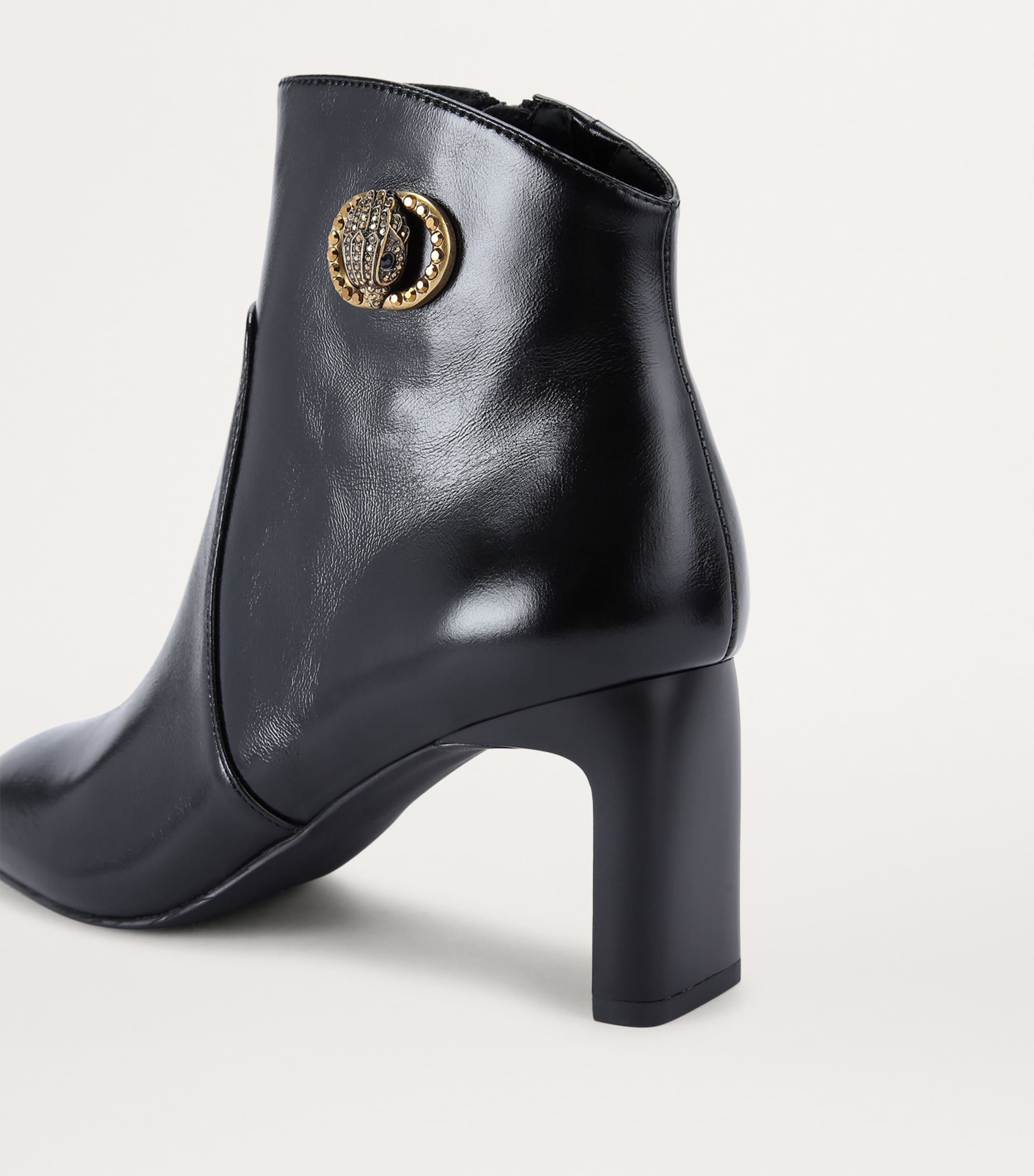 Kurt Geiger London Leather Square-Toe Chelsea Boots Black Image 2