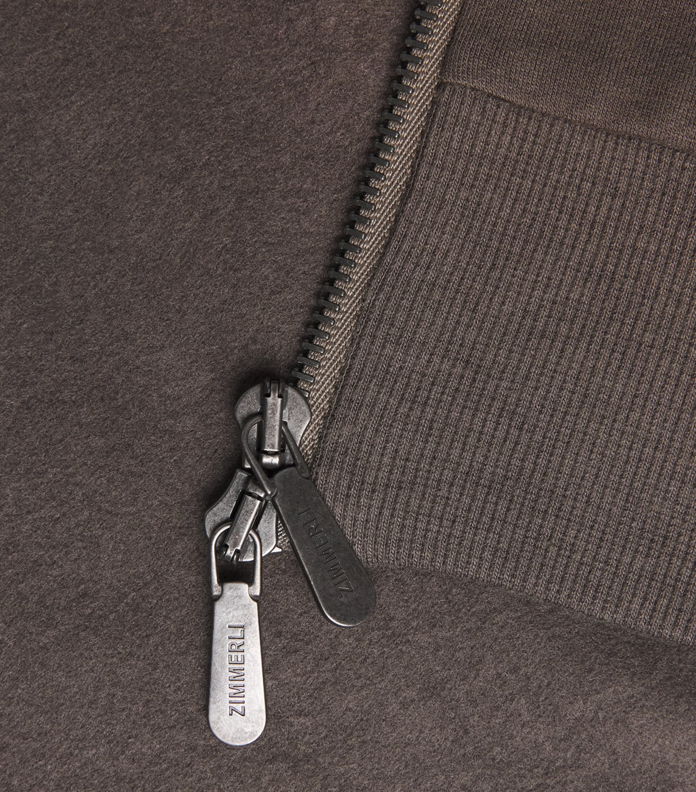 Zimmerli Mens Winter Lounge Zip-Up Hoodie Chesnut Image 6