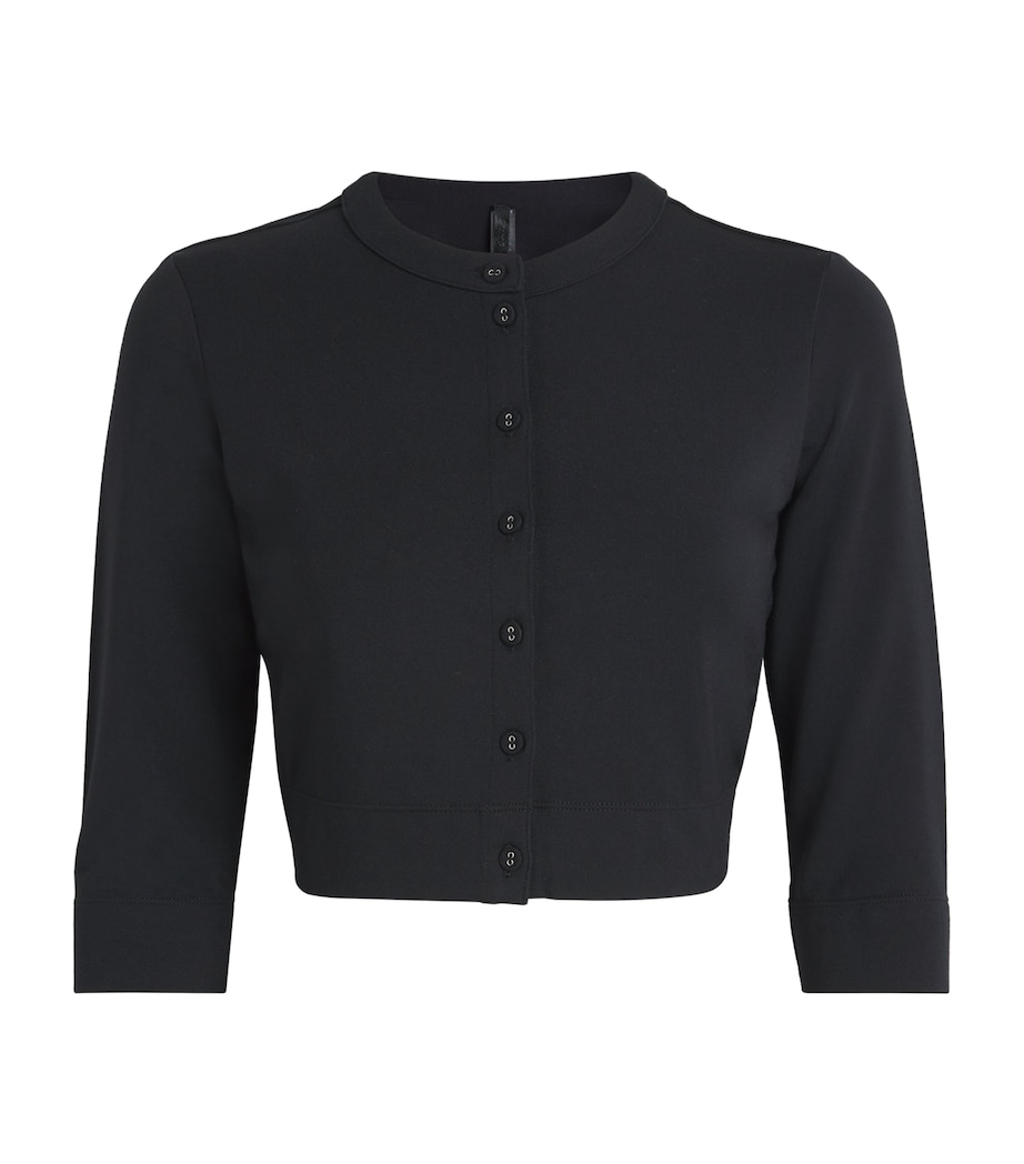 Smooth Lounge Cropped Cardigan OBSIDIAN Image 1