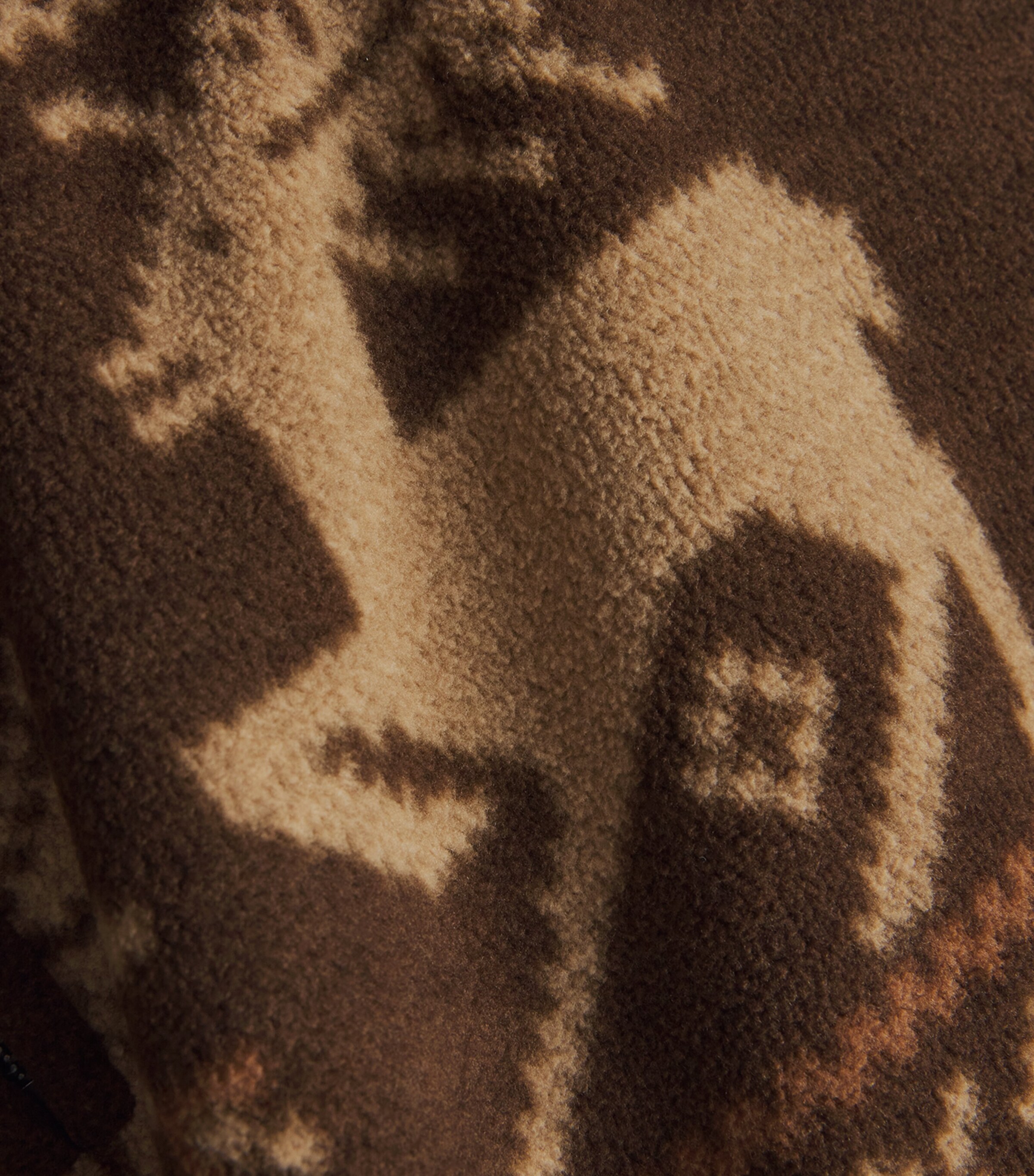 Polo Ralph Lauren Mens Fleece Fair Isle Quarter-Zip Sweatshirt Brown Image 5