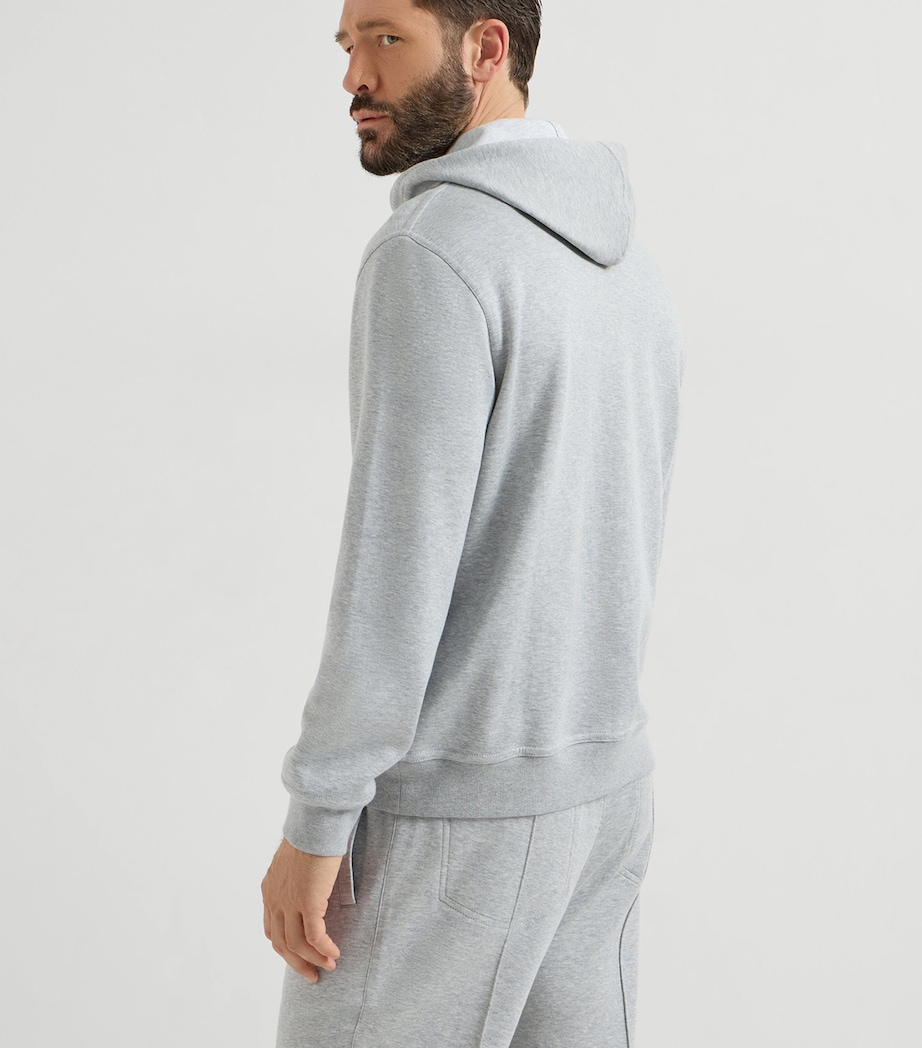 Brunello Cucinelli Mens French Terry Zip-Up Hoodie Image 6
