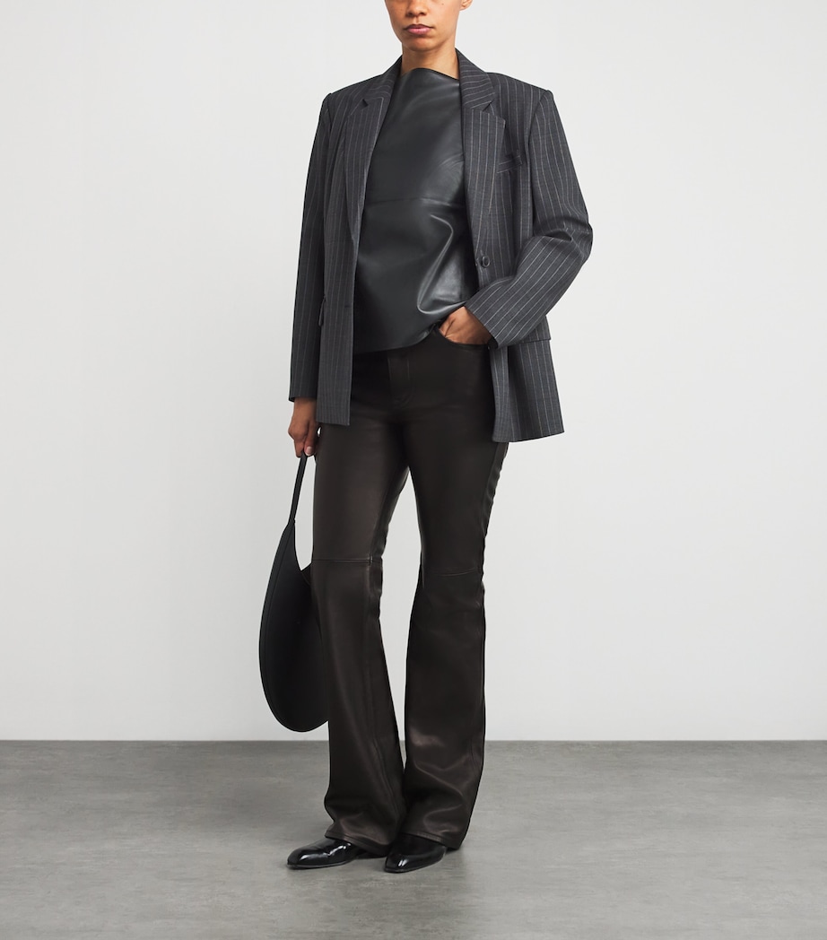 Lambskin Square-Neck Camisole BLACK Image 2